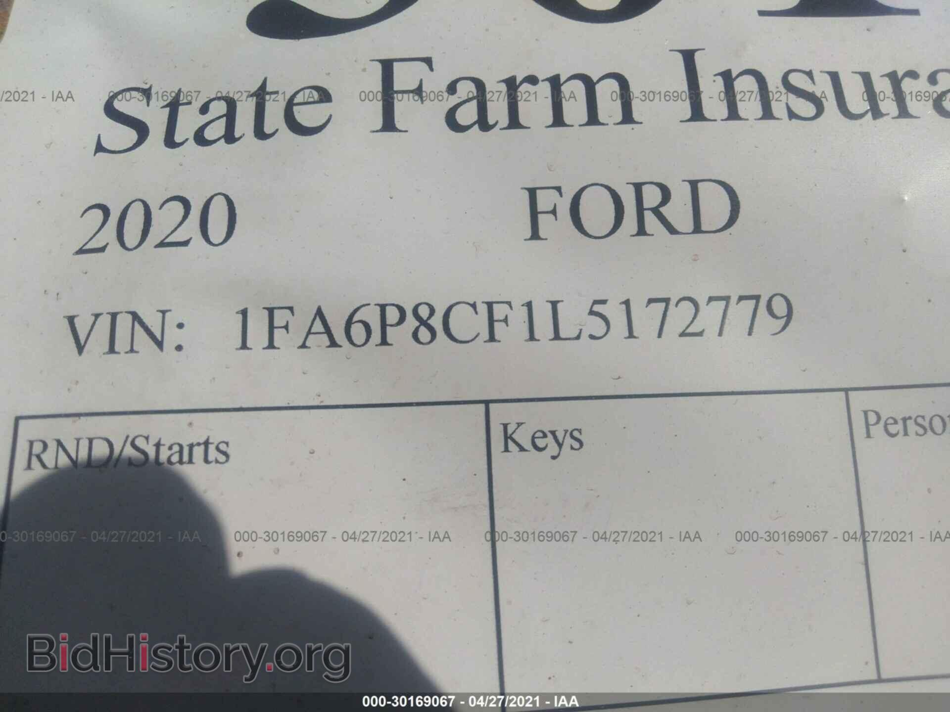 2020 FORD MUSTANG - VIN: 1FA6P8CF1L5172779 - Фото 9