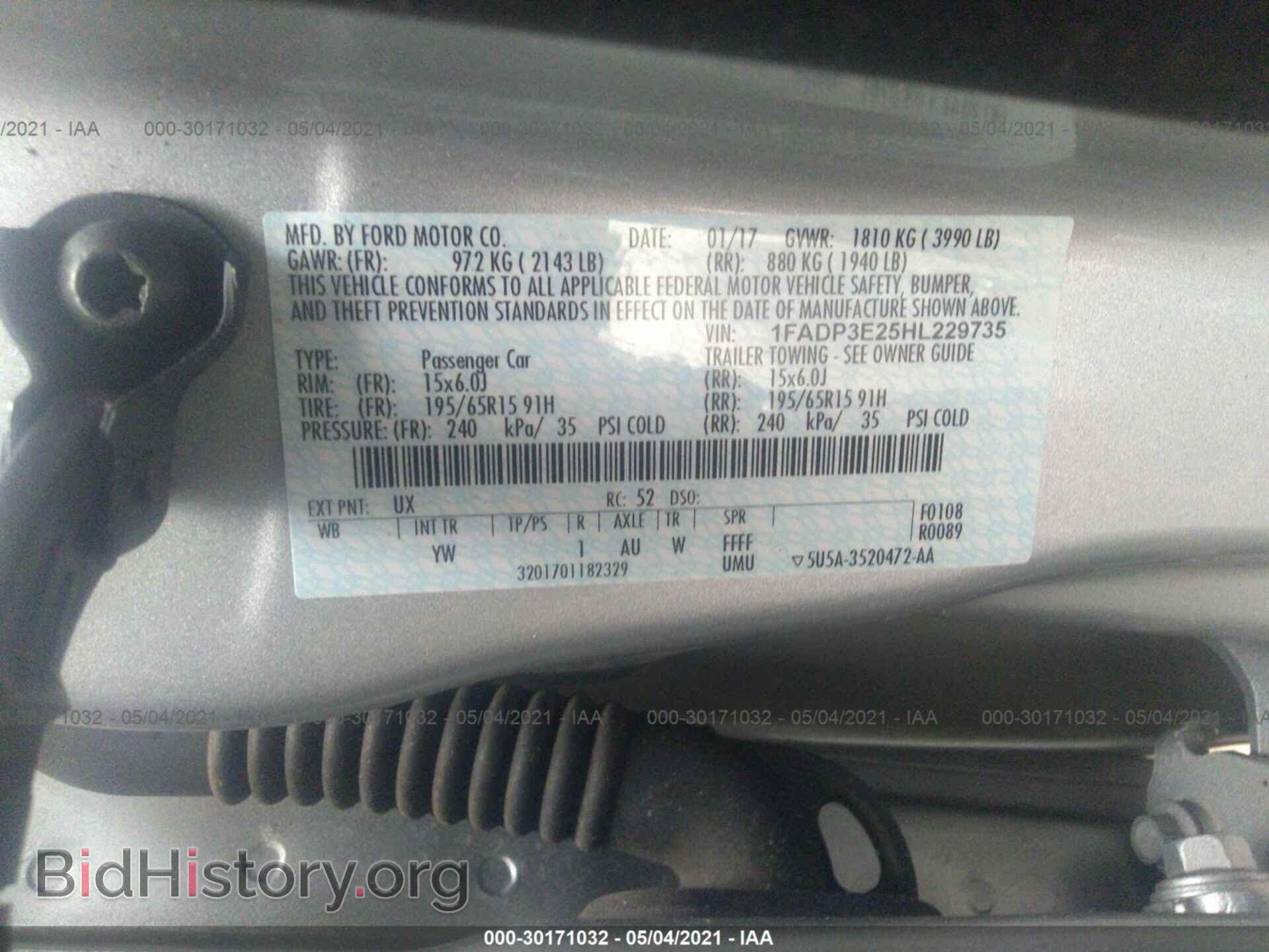 2017 FORD FOCUS - VIN: 1FADP3E25HL229735 - Photo 9
