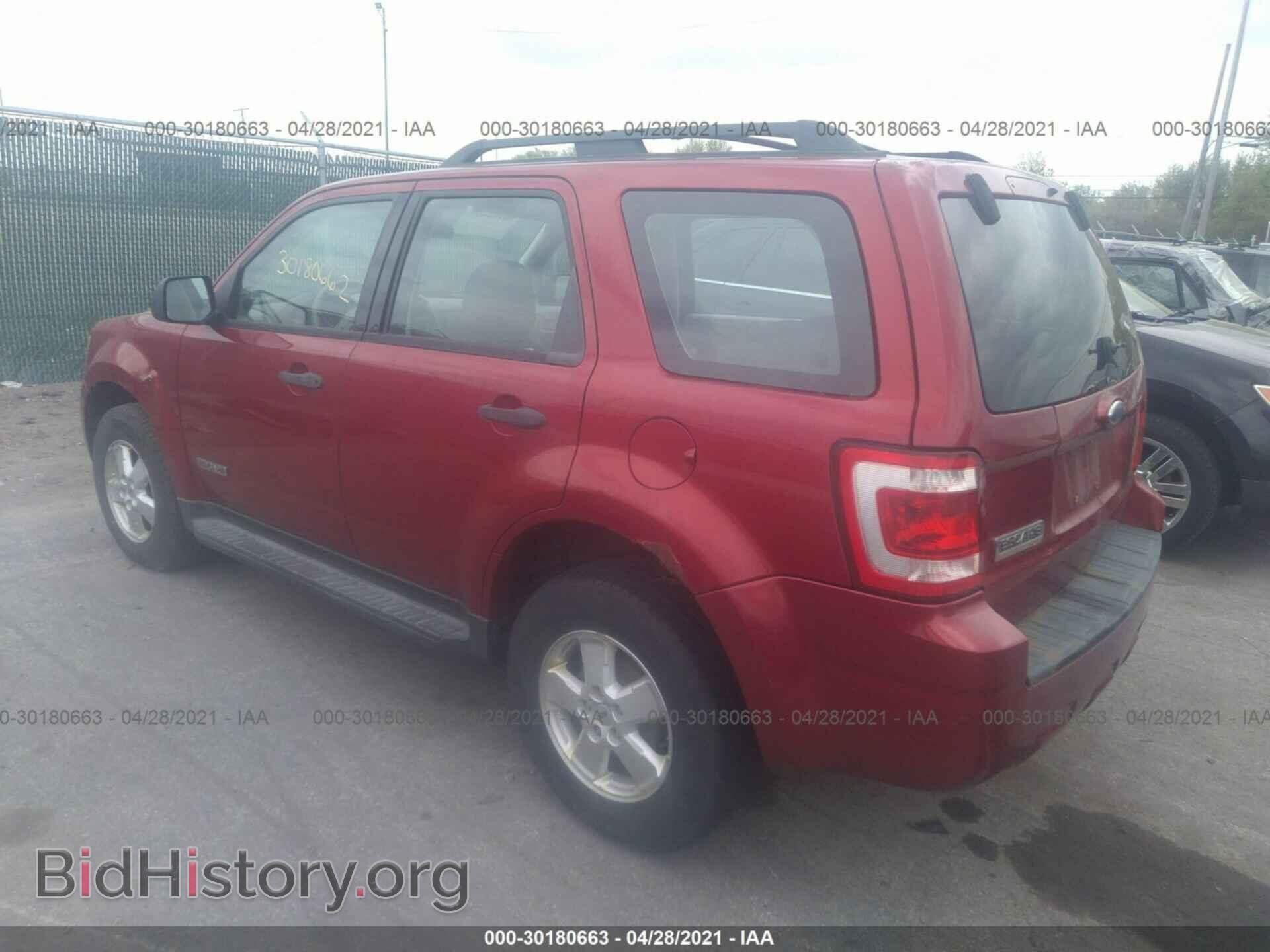 2008 FORD ESCAPE - VIN: 1FMCU02ZX8KA33659 - Фото 3