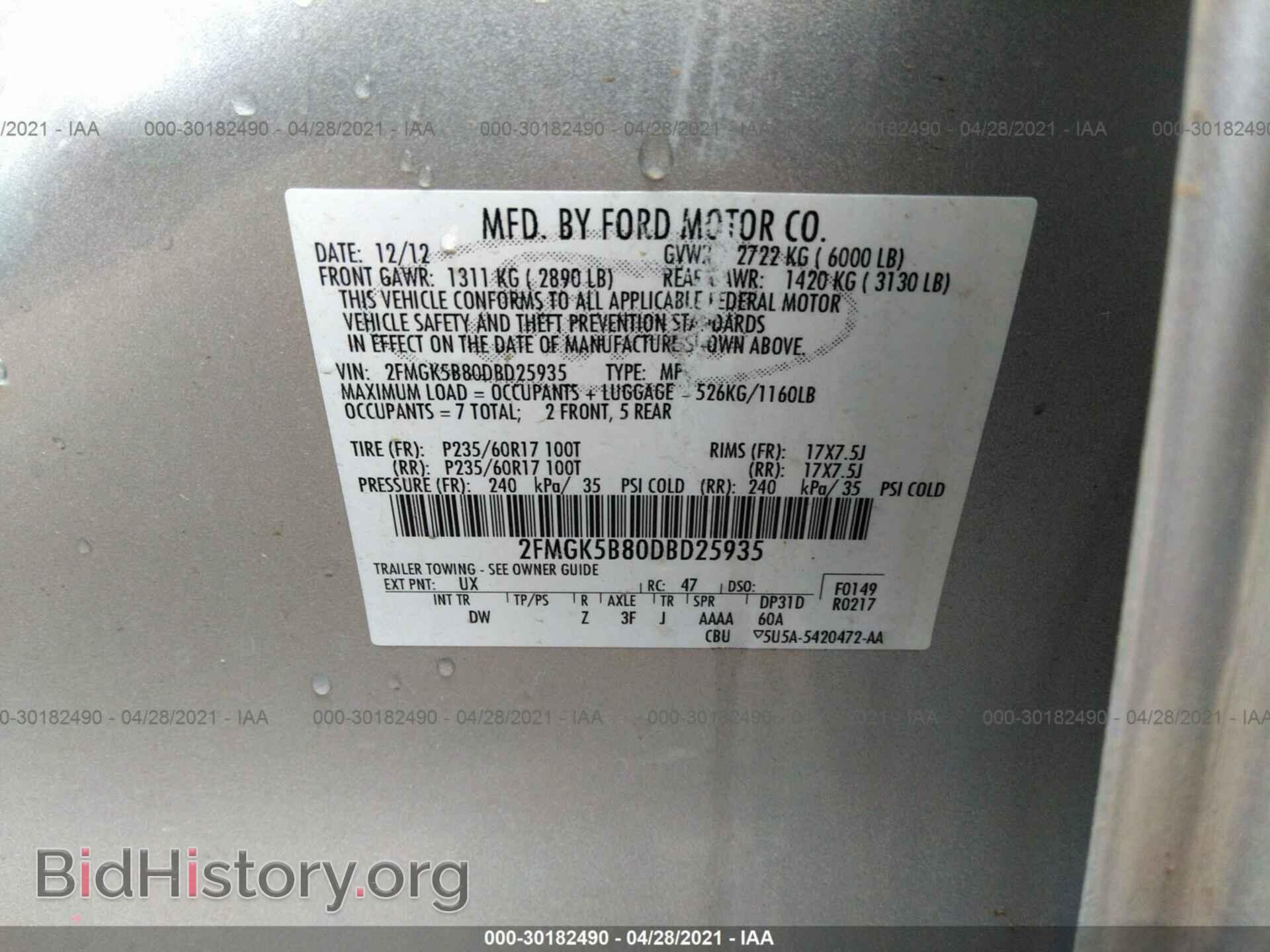 2013 FORD FLEX - VIN: 2FMGK5B80DBD25935 - Photo 9
