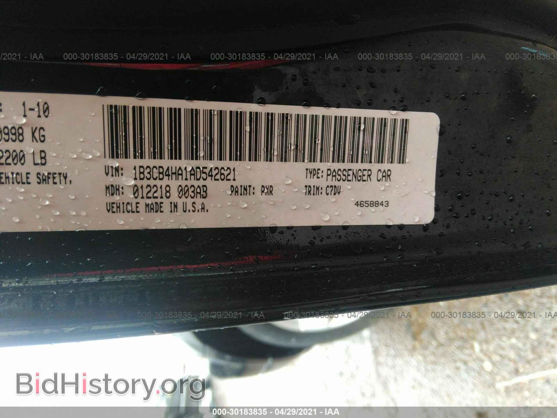 2010 DODGE CALIBER - VIN: 1B3CB4HA1AD542621 - Фото 9
