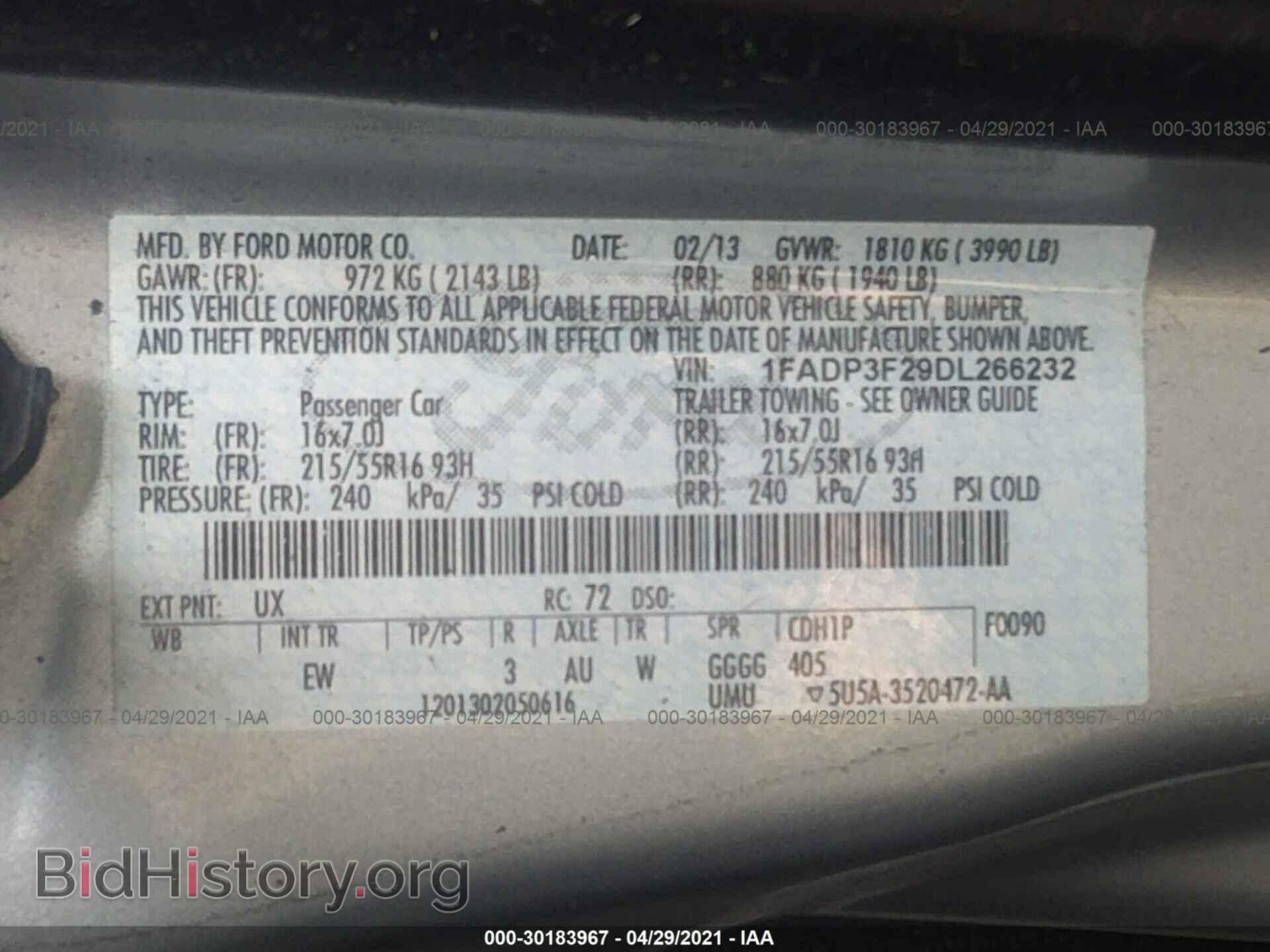 2013 FORD FOCUS - VIN: 1FADP3F29DL266232 - Photo 9