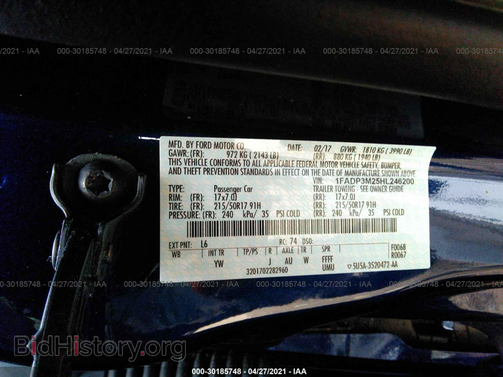 2017 FORD FOCUS - VIN: 1FADP3M25HL246200 - Photo 9