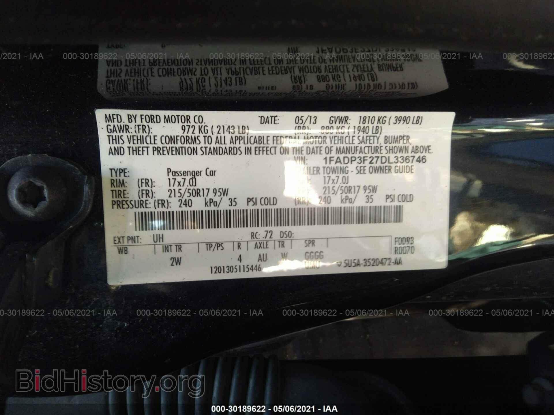 2013 FORD FOCUS - VIN: 1FADP3F27DL336746 - Photo 9