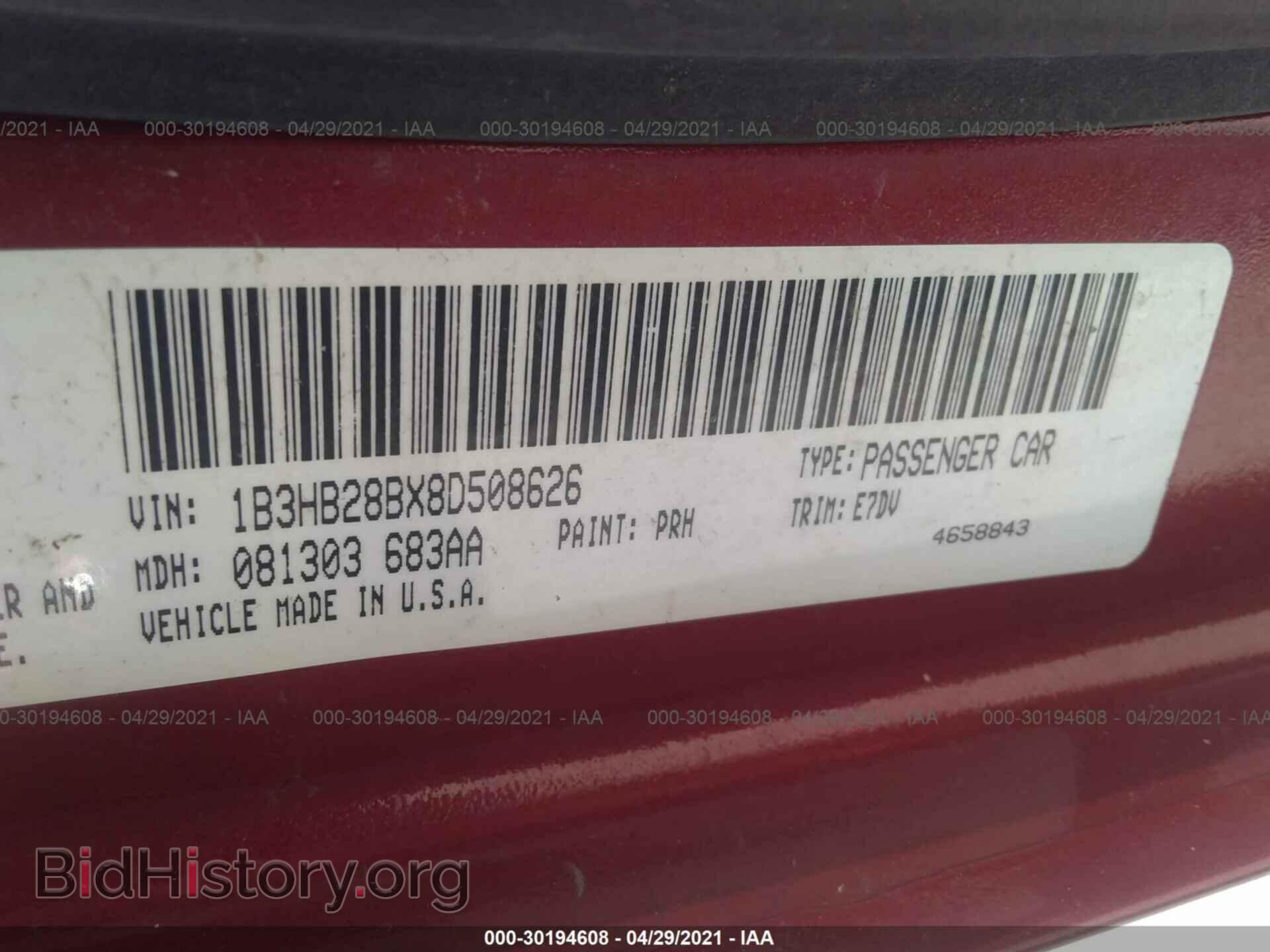 2008 DODGE CALIBER - VIN: 1B3HB28BX8D508626 - Фото 9