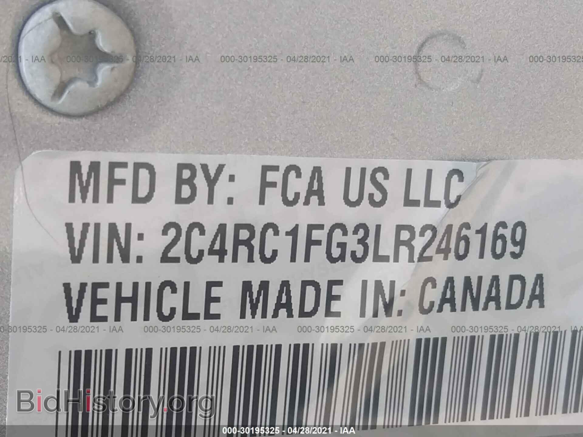 2020 CHRYSLER PACIFICA - VIN: 2C4RC1FG3LR246169 - Фото 9