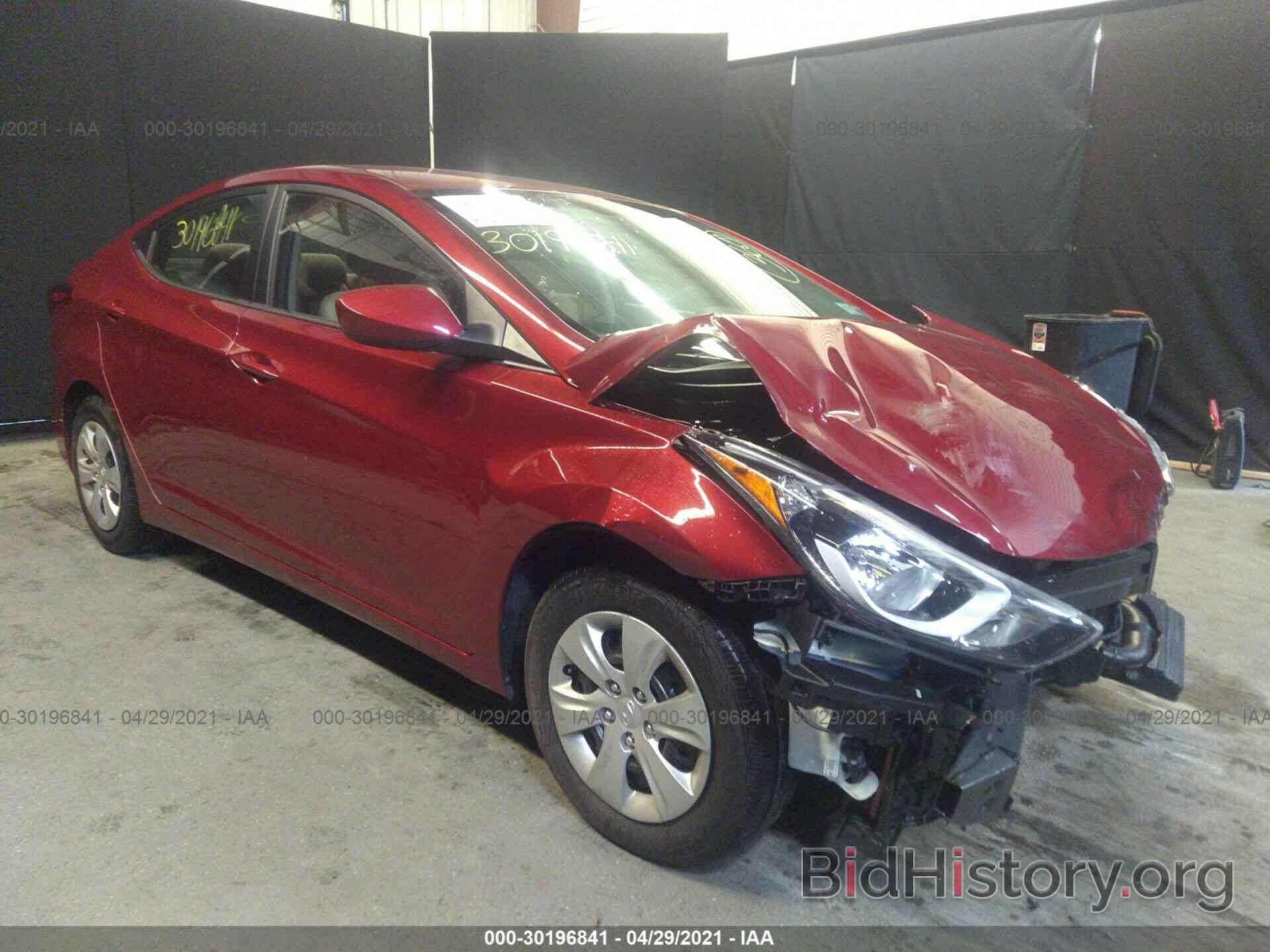 Photo 5NPDH4AE3GH669579 - HYUNDAI ELANTRA 2016