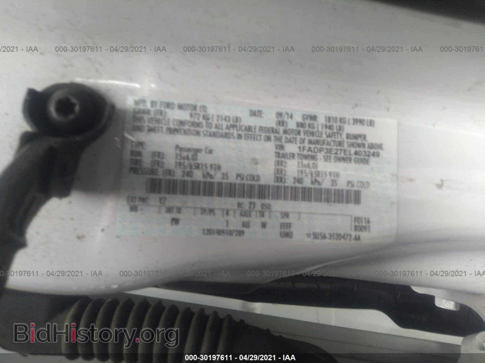 2014 FORD FOCUS - VIN: 1FADP3E27EL403249 - Фото 9