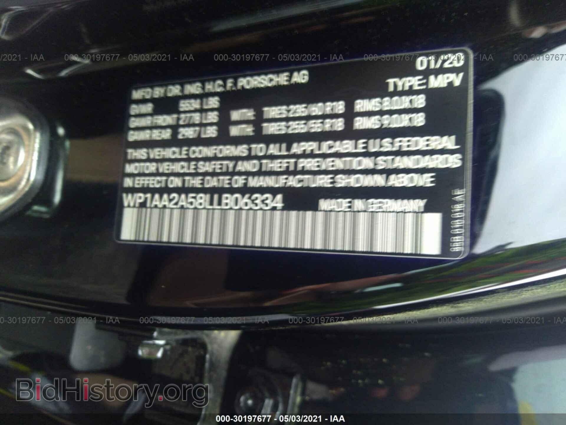 2020 PORSCHE MACAN - VIN: WP1AA2A58LLB06334 - Фото 9