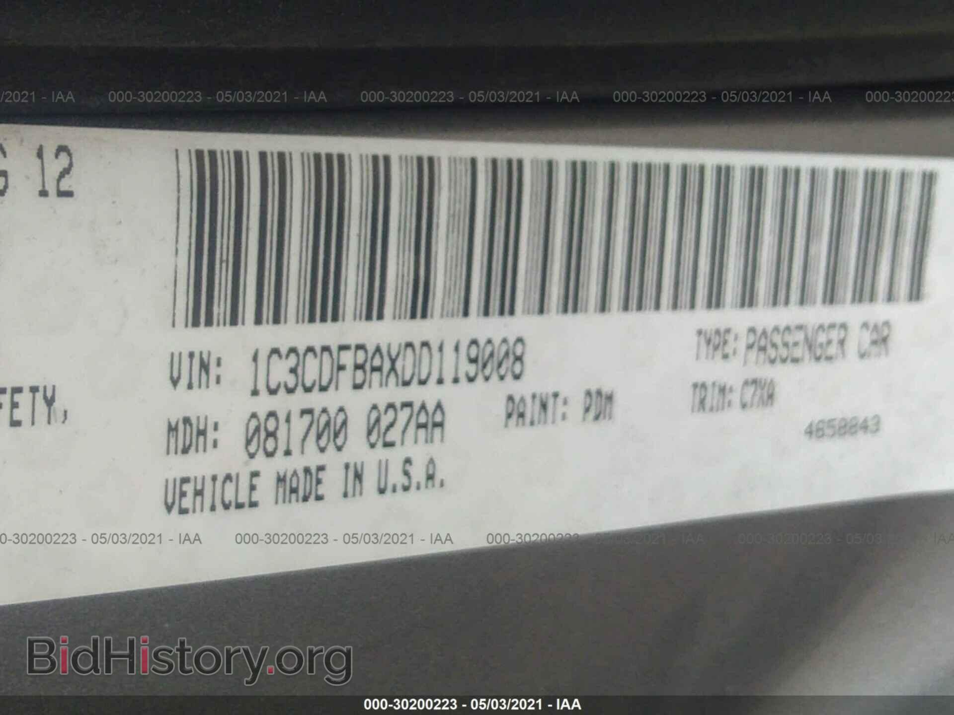2013 DODGE DART - VIN: 1C3CDFBAXDD119008 - Photo 9