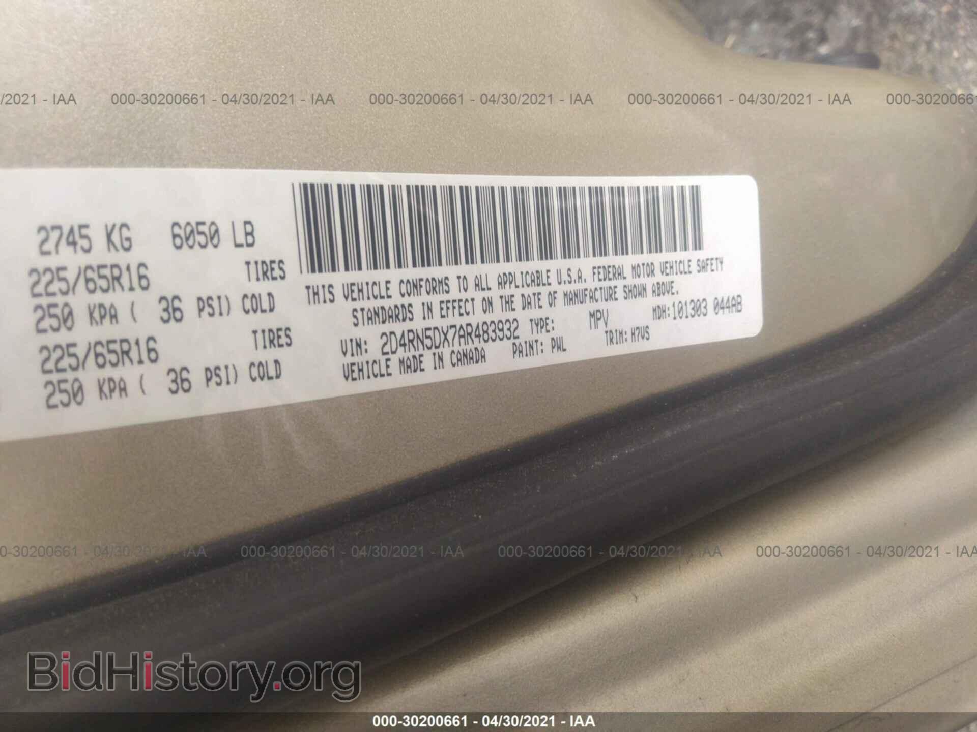 2010 DODGE GRAND CARAVAN - VIN: 2D4RN5DX7AR483932 - Фото 9