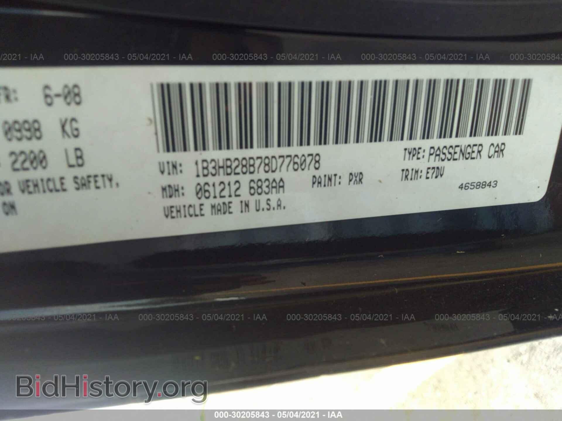 2008 DODGE CALIBER - VIN: 1B3HB28B78D776078 - Photo 9