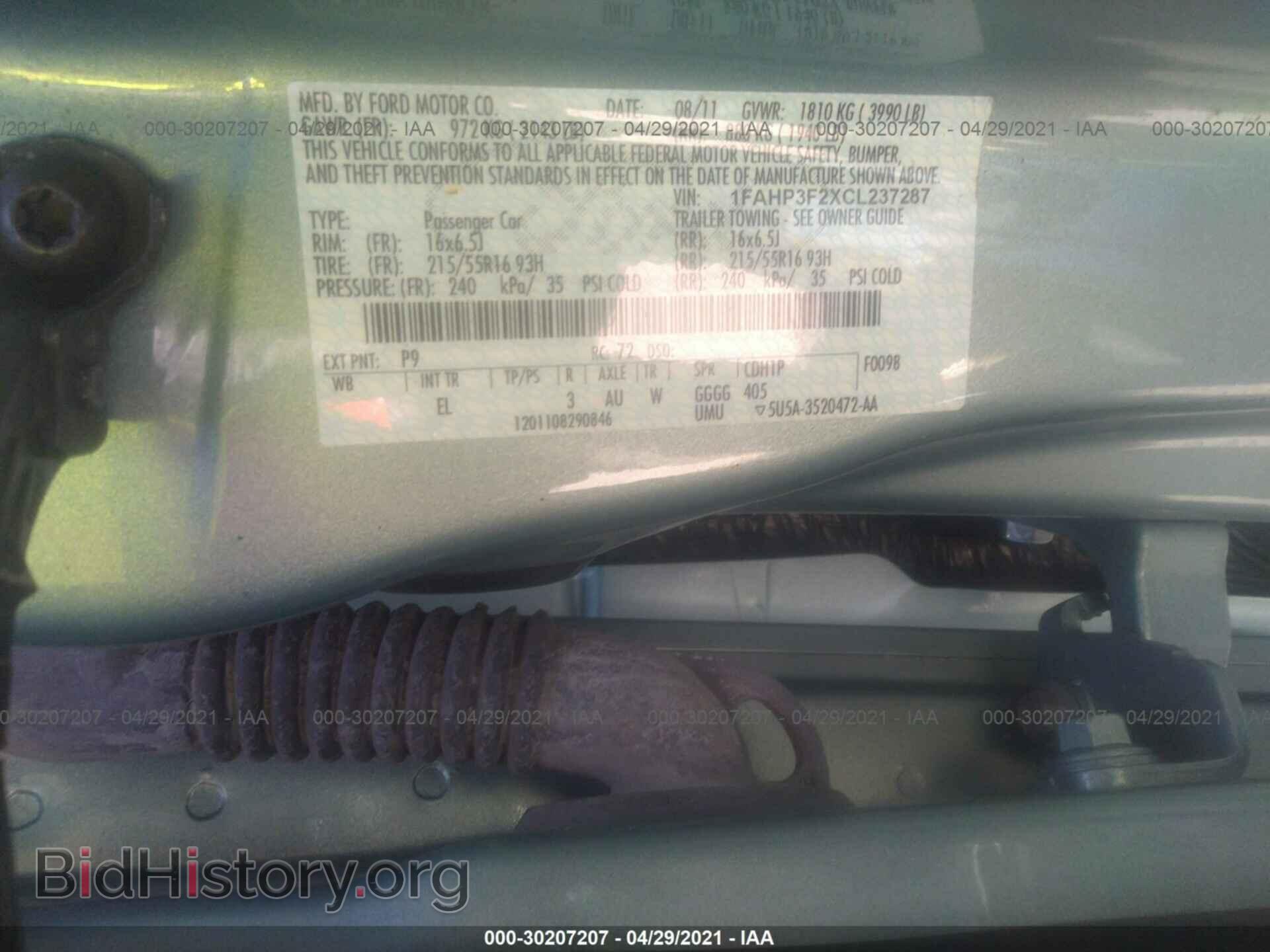2012 FORD FOCUS - VIN: 1FAHP3F2XCL237287 - Photo 9