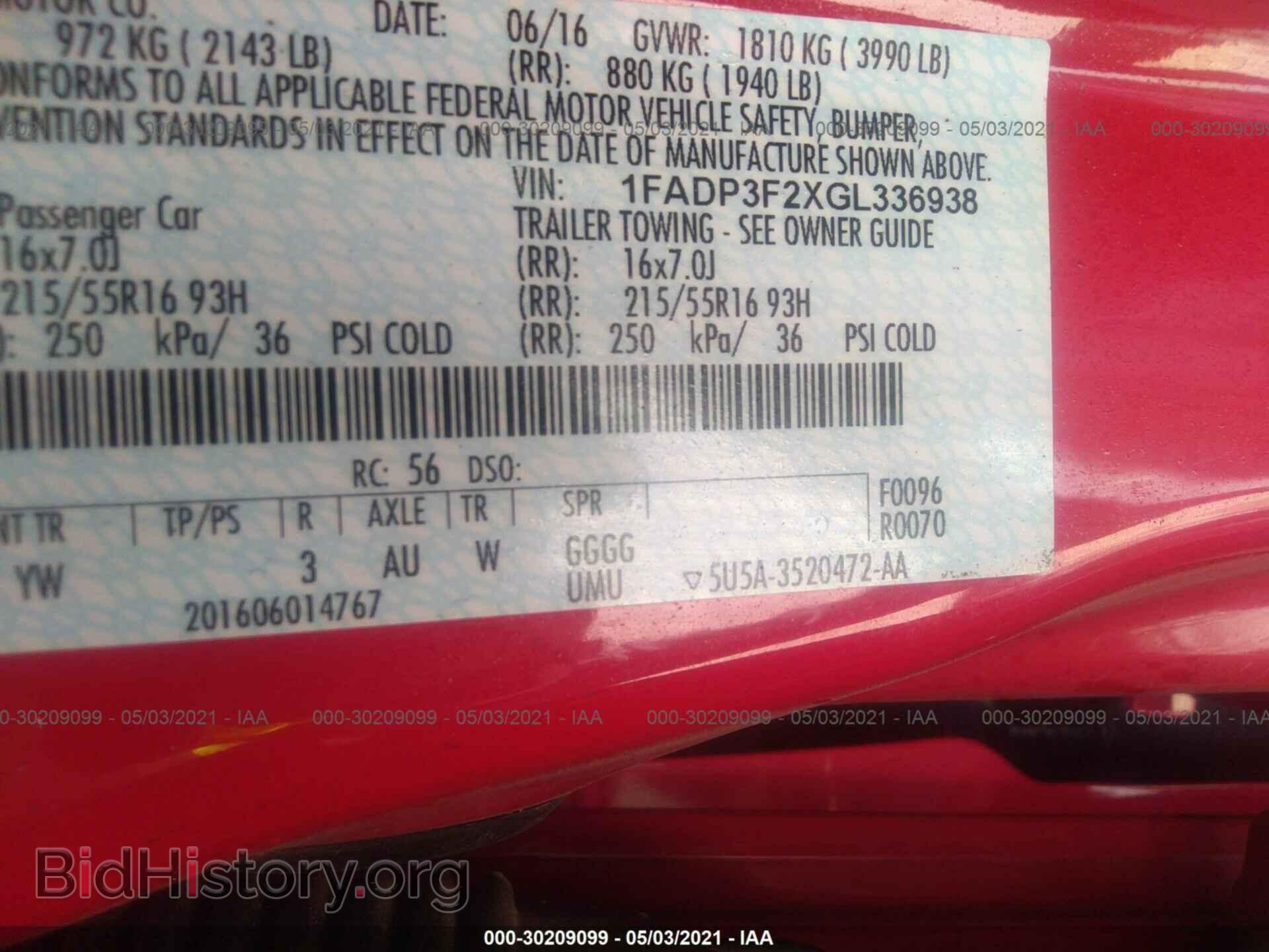 2016 FORD FOCUS - VIN: 1FADP3F2XGL336938 - Photo 9