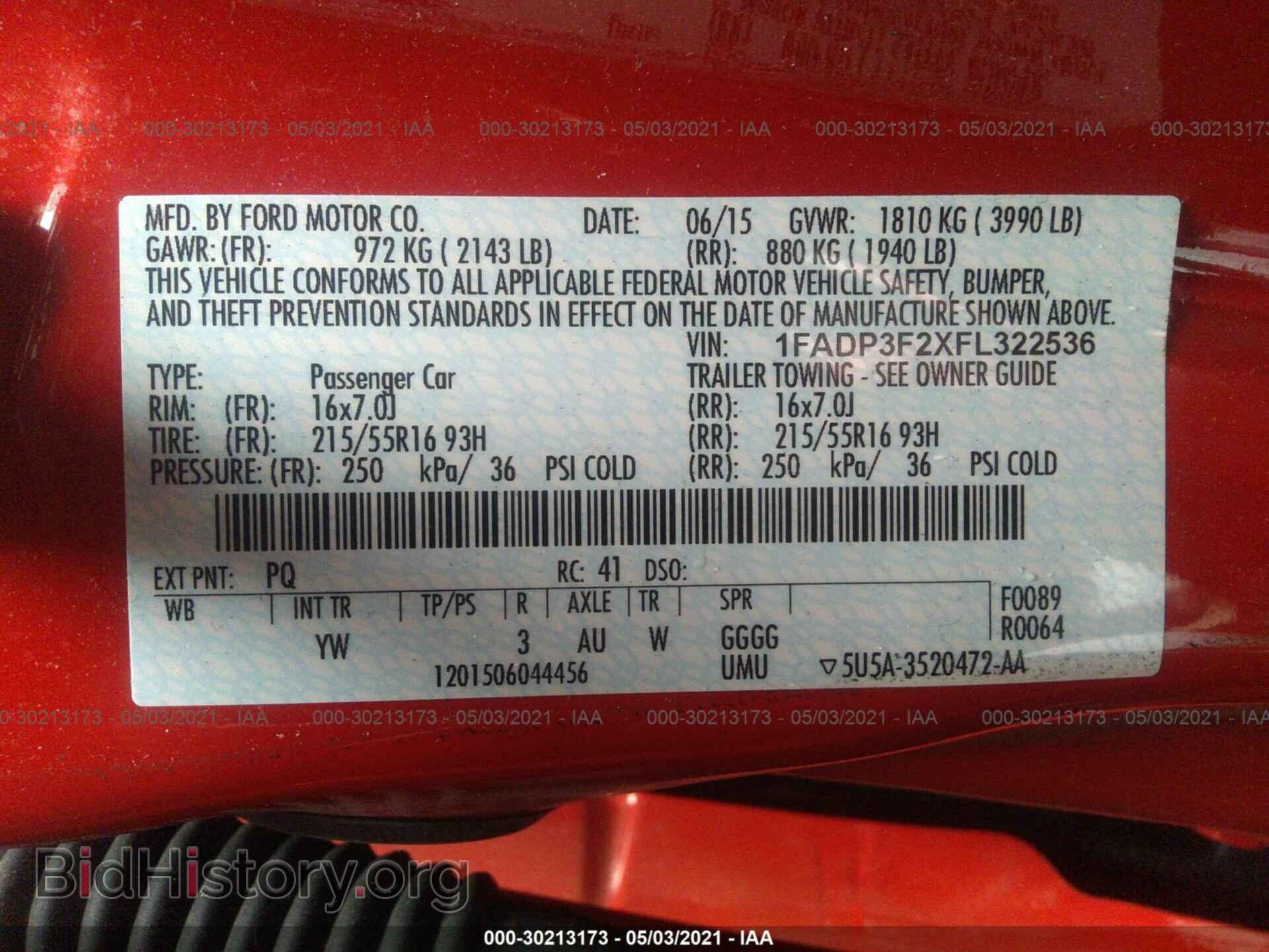 2015 FORD FOCUS - VIN: 1FADP3F2XFL322536 - Photo 9