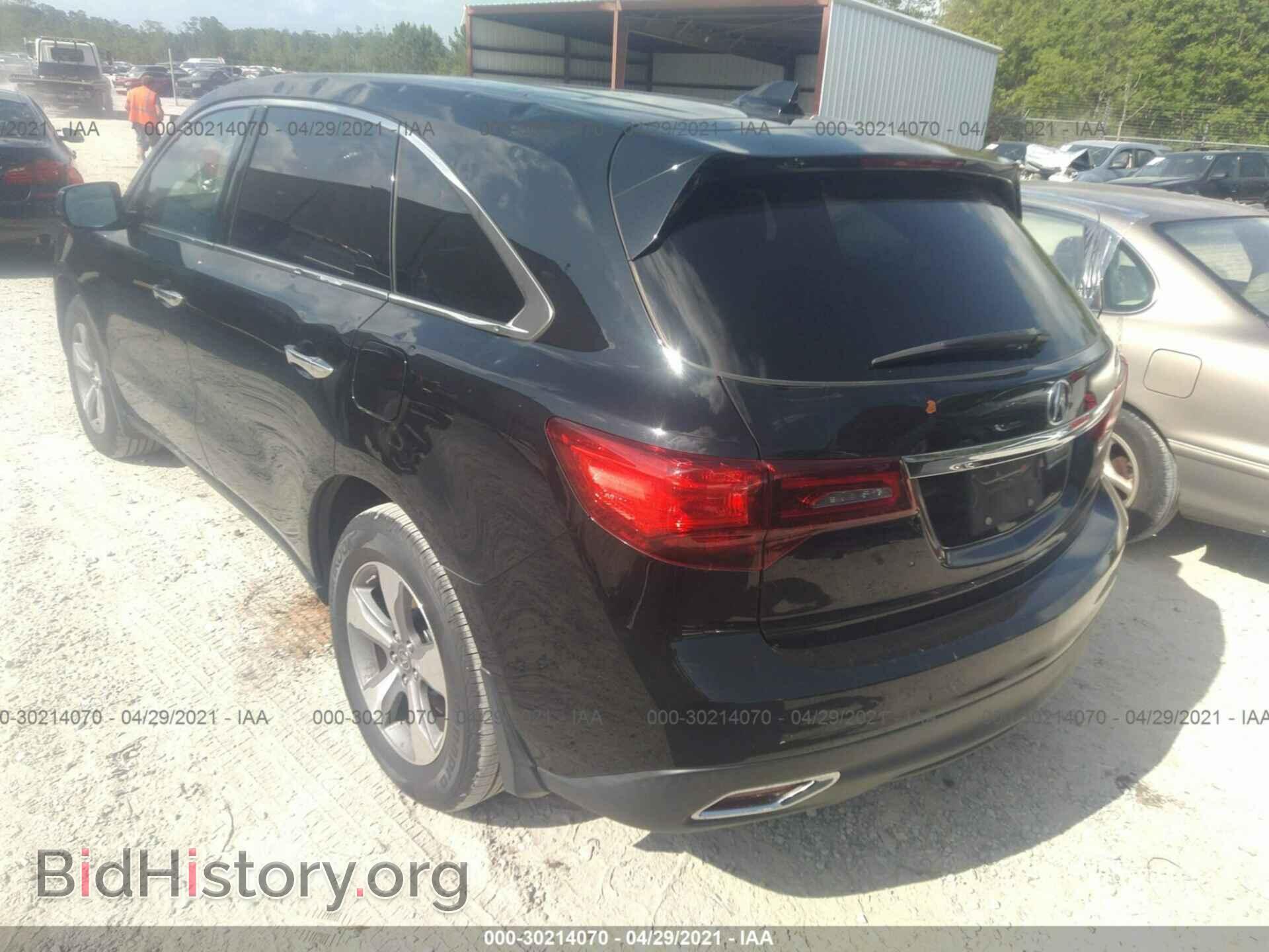 2014 ACURA MDX - VIN: 5FRYD3H26EB010232 - Фото 3