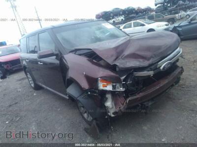 2012 Ford FLEX SEL, темно-бордовый — VIN 2FMGK5CC4CBD18407, IAAI