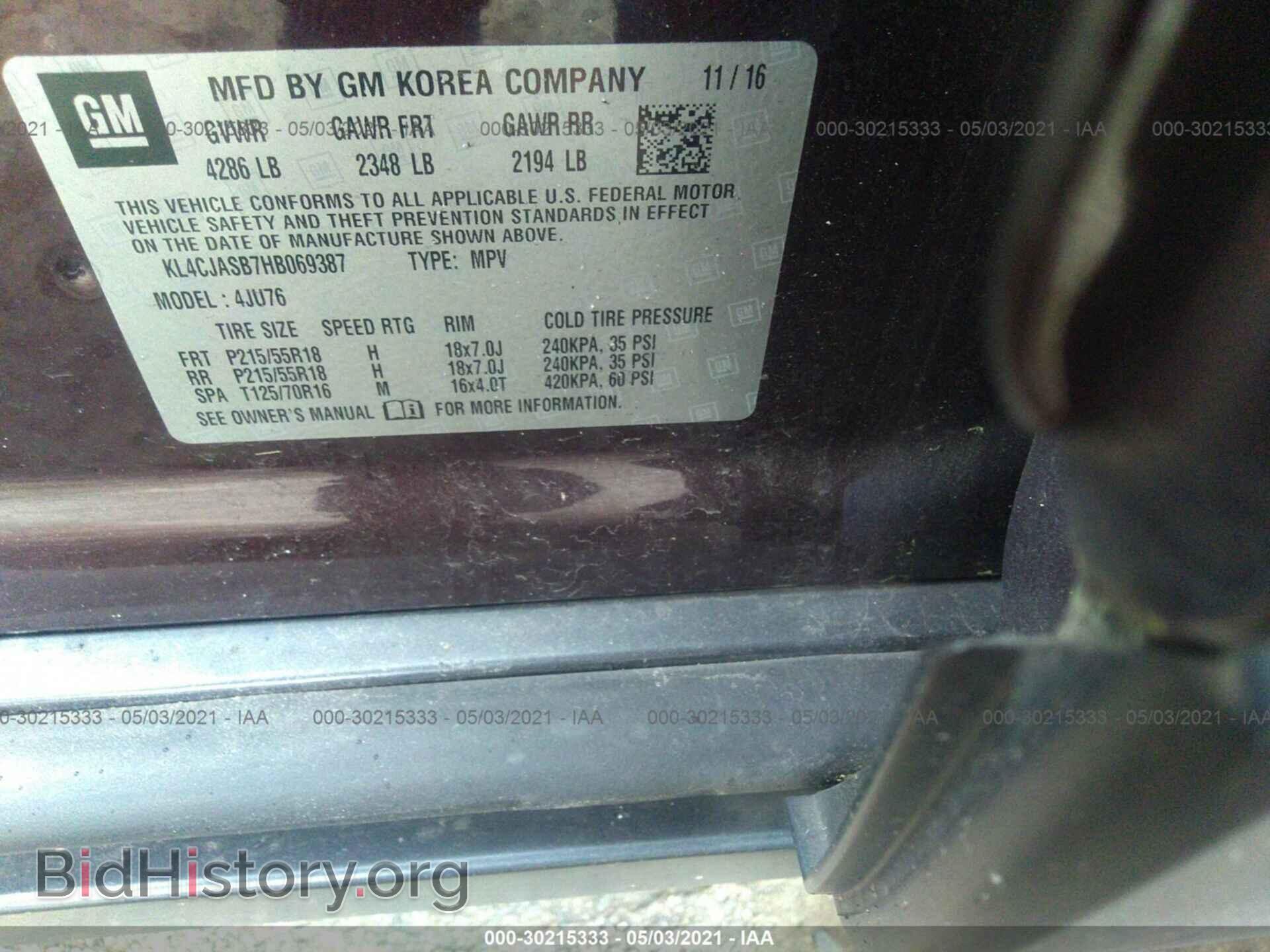 2017 BUICK ENCORE - VIN: KL4CJASB7HB069387 - Photo 9