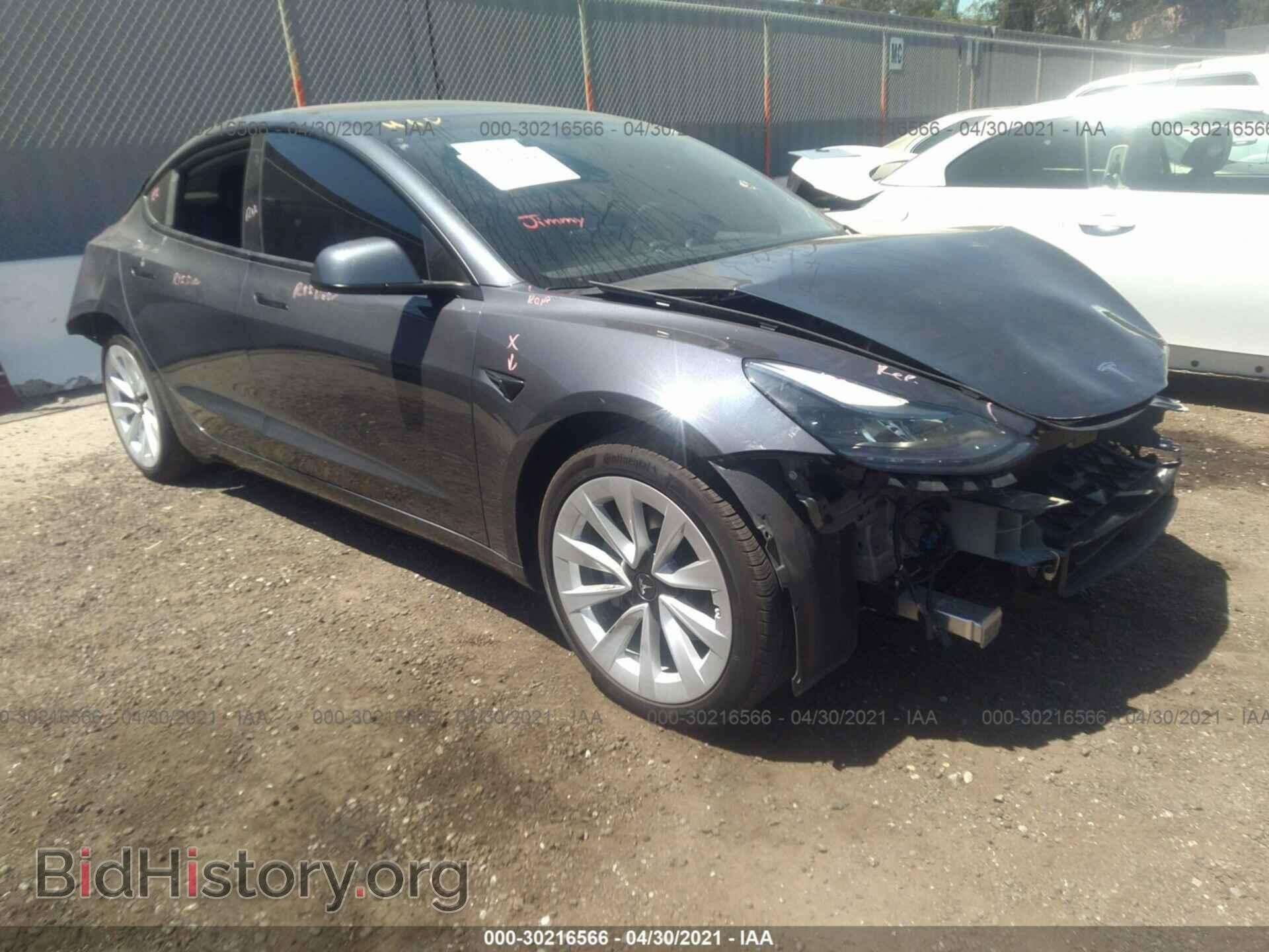 Photo 5YJ3E1EB6MF870972 - TESLA MODEL 3 2021