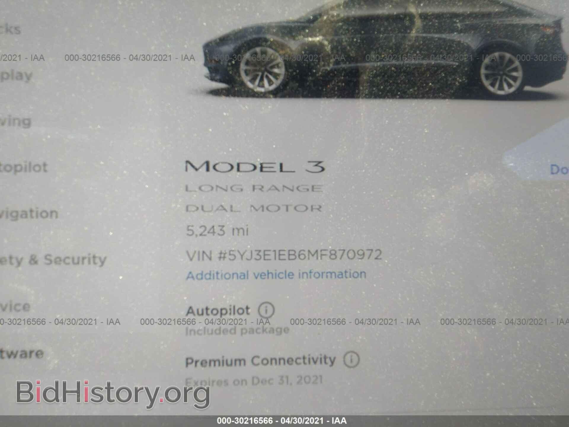 2021 TESLA MODEL 3 - VIN: 5YJ3E1EB6MF870972 - Photo 7