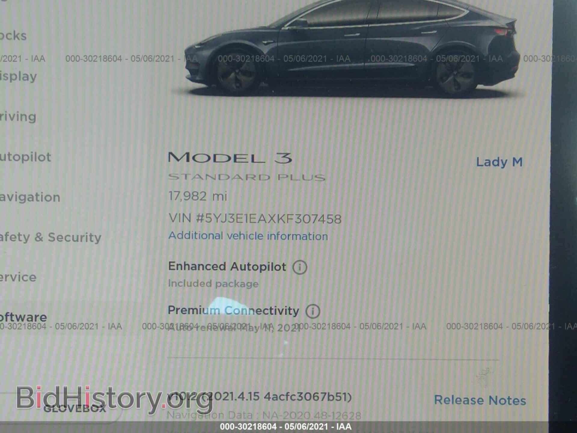 2019 TESLA MODEL 3 - VIN: 5YJ3E1EAXKF307458 - Фото 7