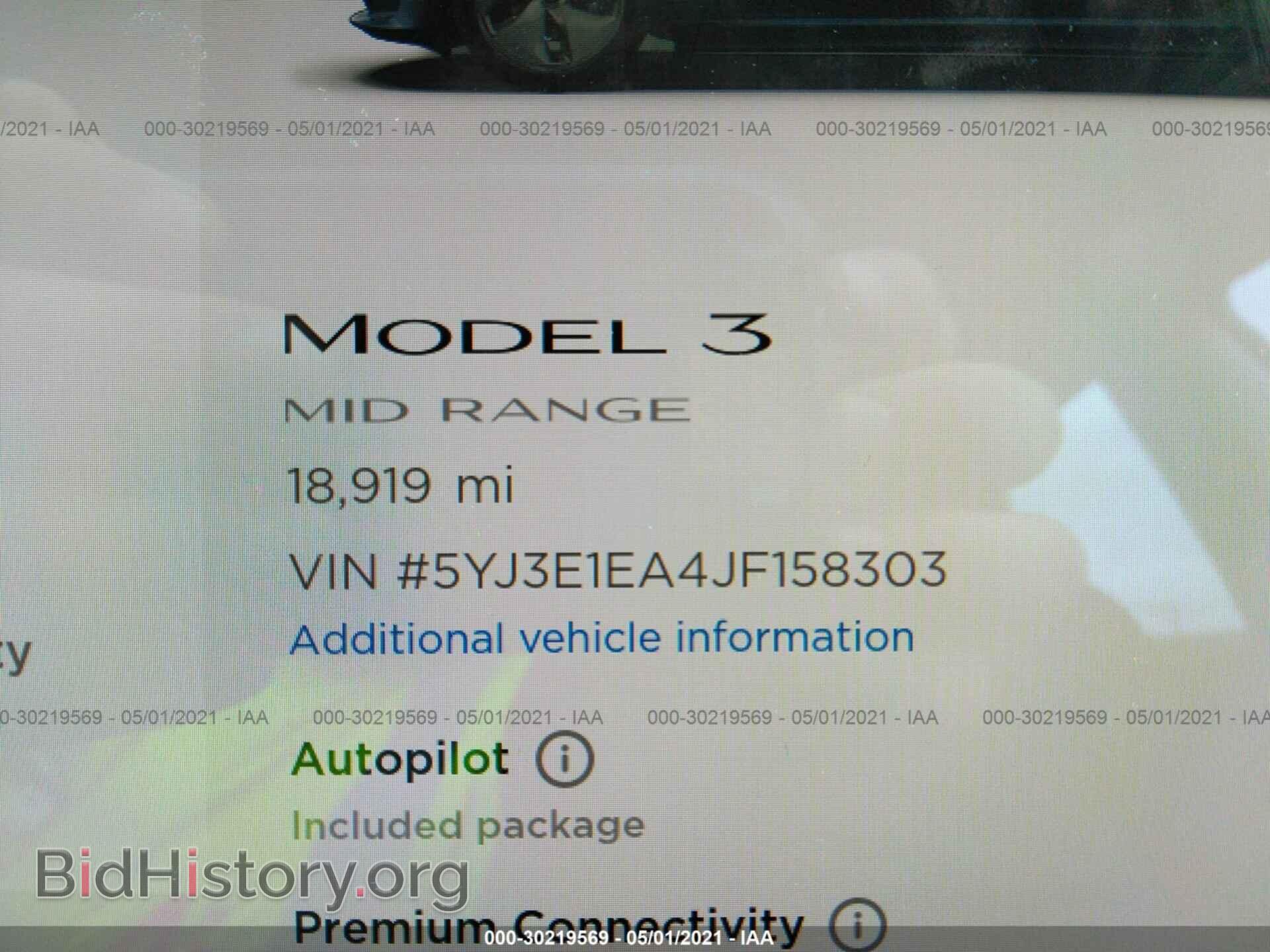2018 TESLA MODEL 3 - VIN: 5YJ3E1EA4JF158303 - Photo 7