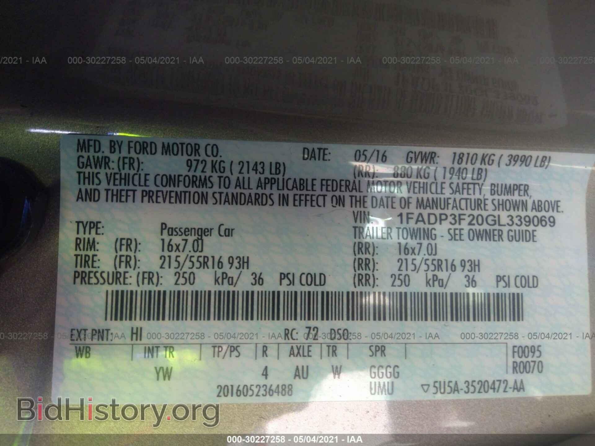 2016 FORD FOCUS - VIN: 1FADP3F20GL339069 - Photo 9