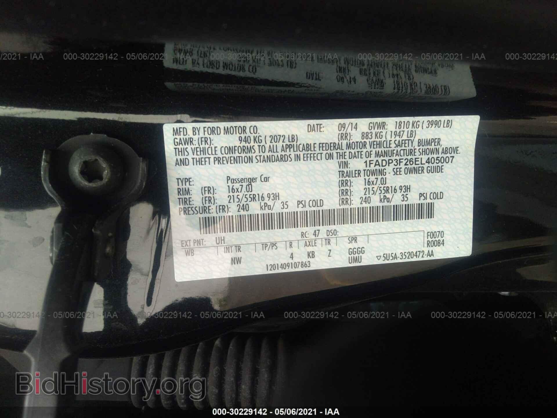 2014 FORD FOCUS - VIN: 1FADP3F26EL405007 - Photo 9