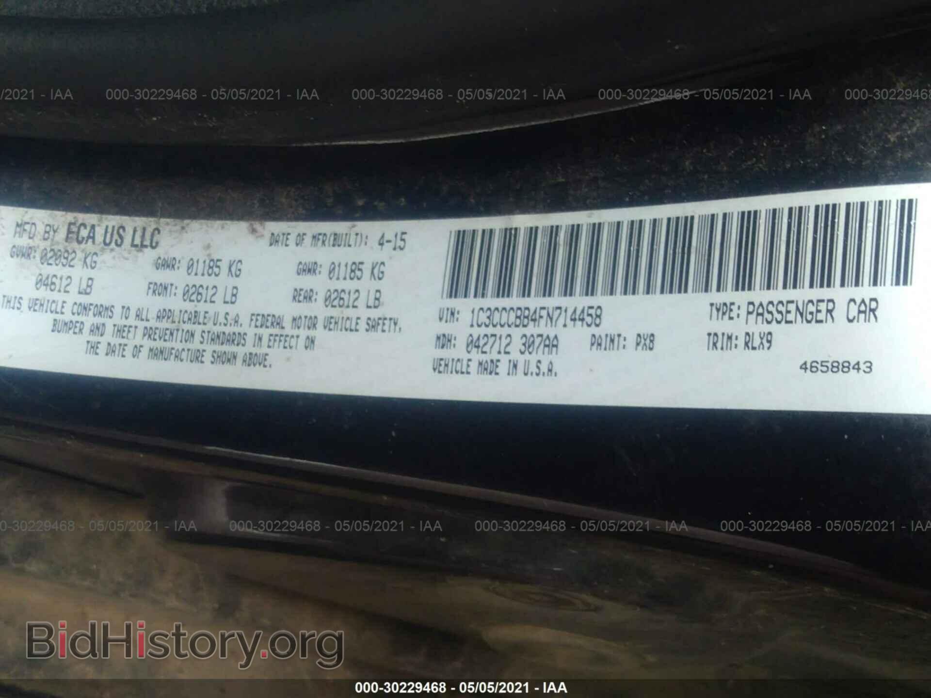 2015 CHRYSLER 200 - VIN: 1C3CCCBB4FN714458 - Photo 9