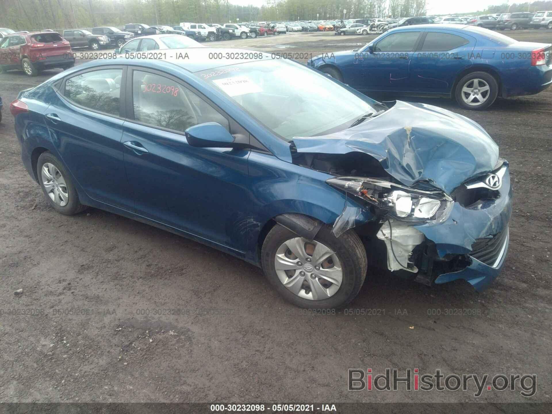 Photo KMHDH4AE9GU643683 - HYUNDAI ELANTRA 2016