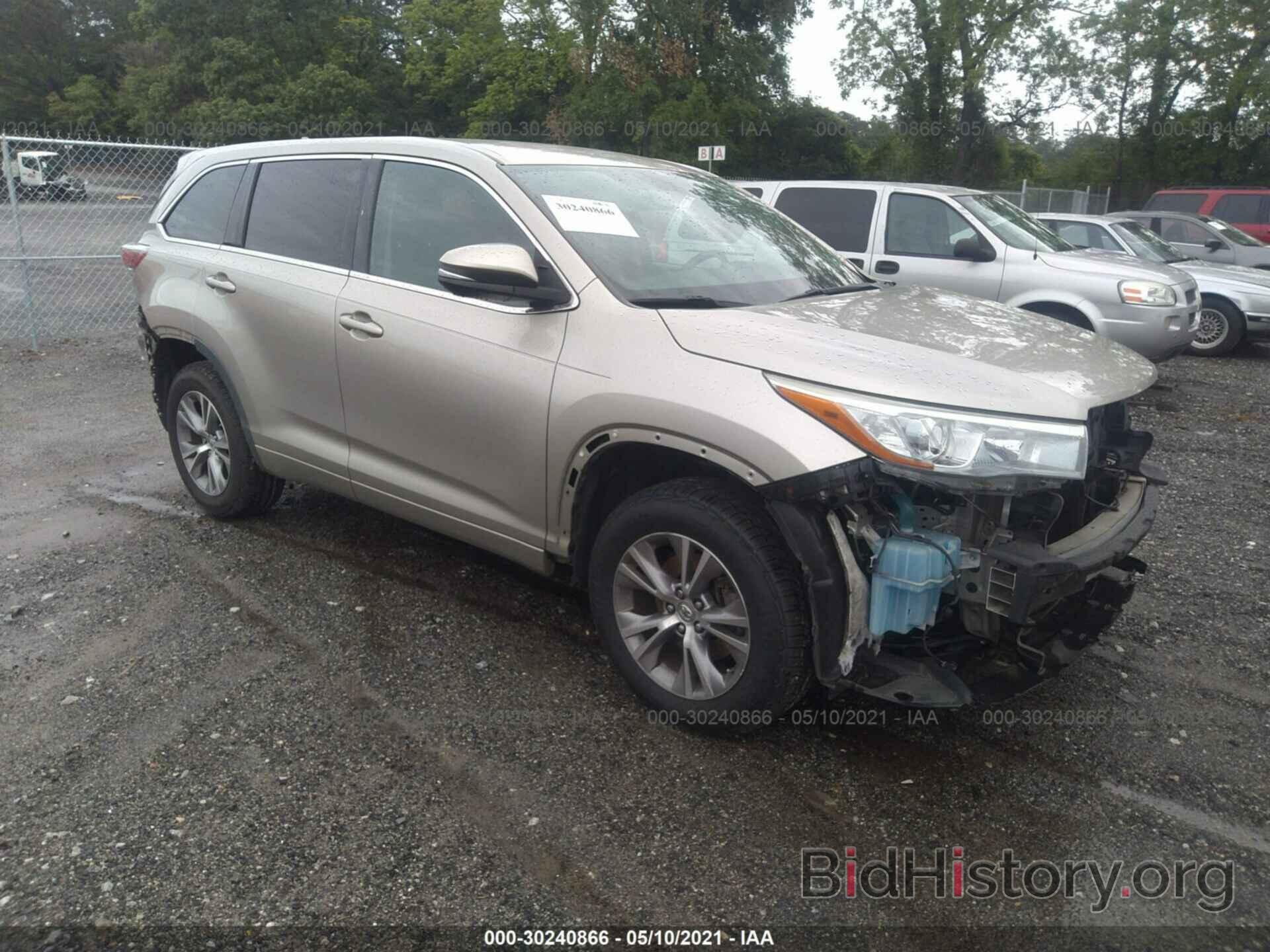 Photo 5TDZKRFH9FS084568 - TOYOTA HIGHLANDER 2015