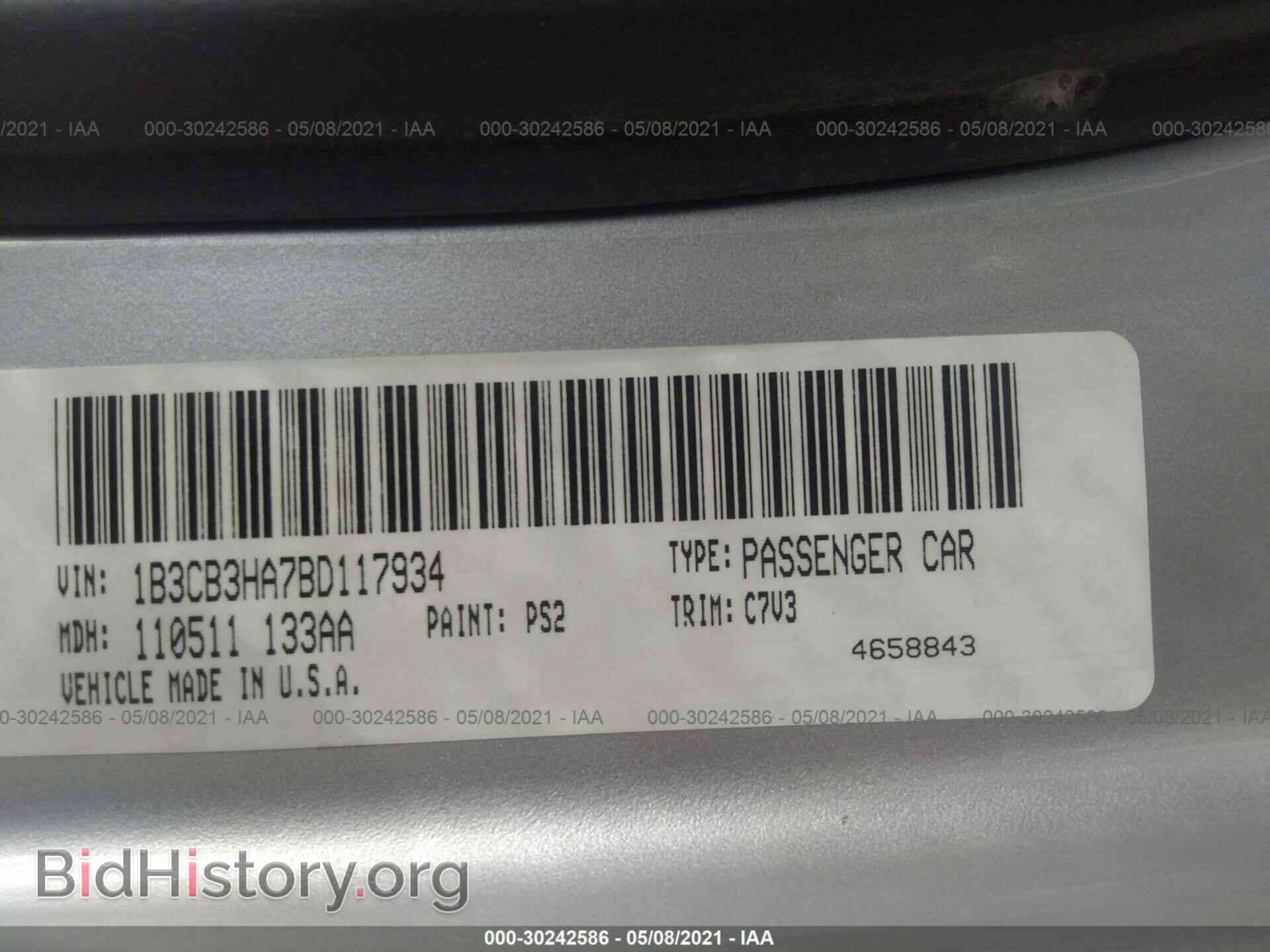 2011 DODGE CALIBER - VIN: 1B3CB3HA7BD117934 - Фото 9