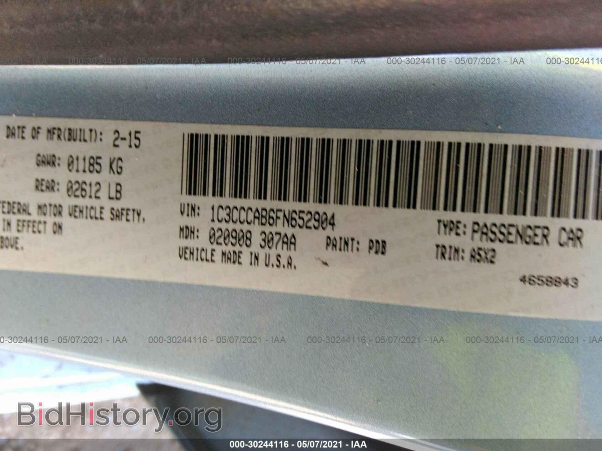 2015 CHRYSLER 200 - VIN: 1C3CCCAB6FN652904 - Фото 9