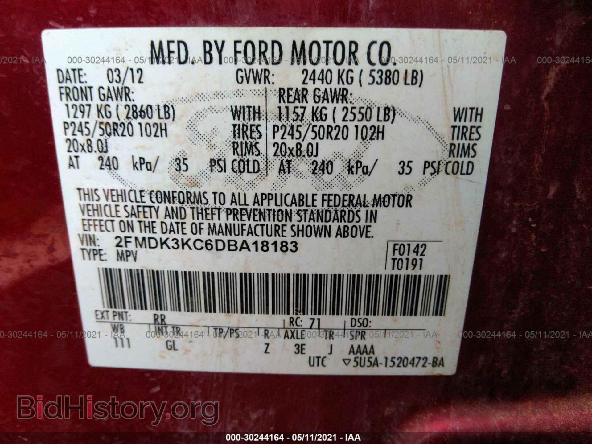 2013 FORD EDGE - VIN: 2FMDK3KC6DBA18183 - Photo 9