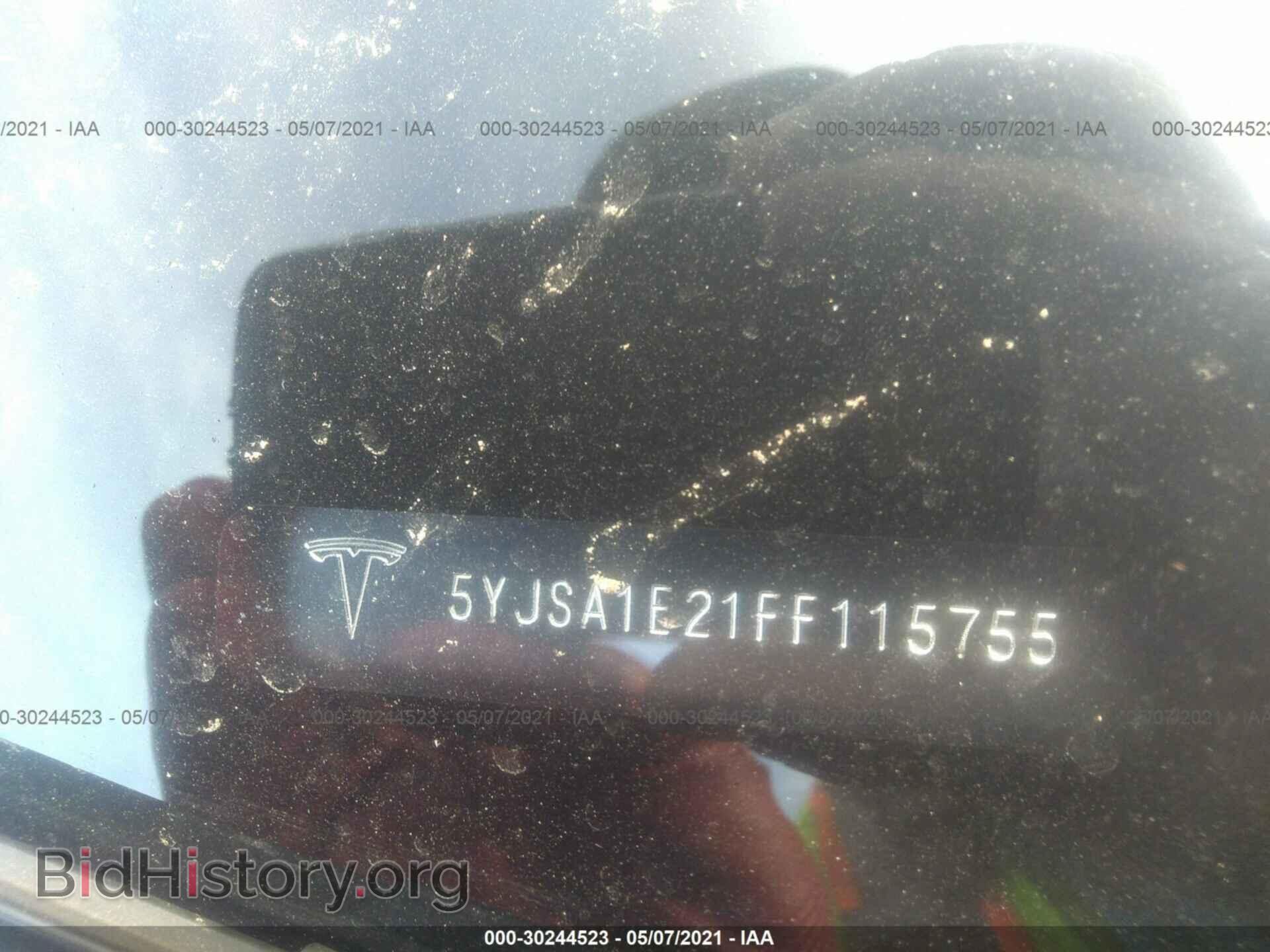 2015 TESLA MODEL S - VIN: 5YJSA1E21FF115755 - Фото 9