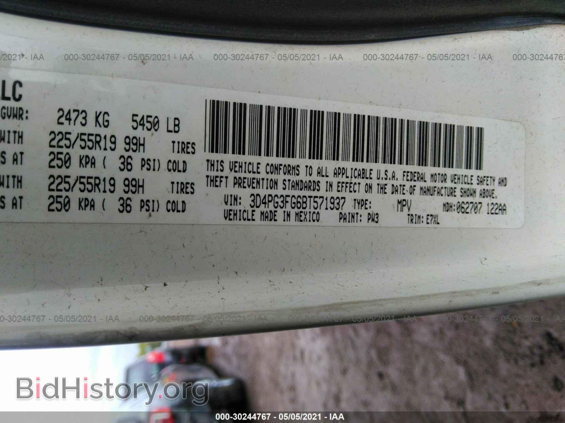 2011 DODGE JOURNEY - VIN: 3D4PG3FG6BT571937 - Фото 9