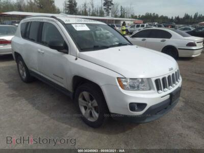 2012 Jeep COMPASS Sport, белый — VIN 1C4NJCBA2CD631498, IAAI