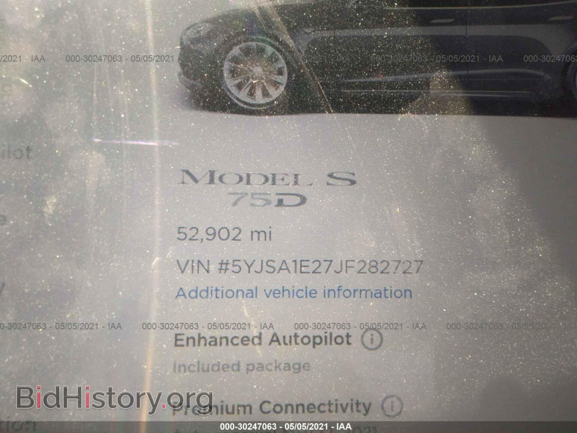 2018 TESLA MODEL S - VIN: 5YJSA1E27JF282727 - Фото 7