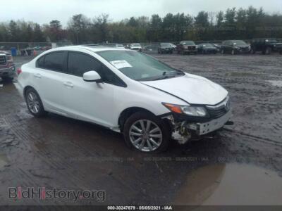 2012 Honda CIVIC SDN EX, белый — VIN 19XFB2F80CE318743, IAAI