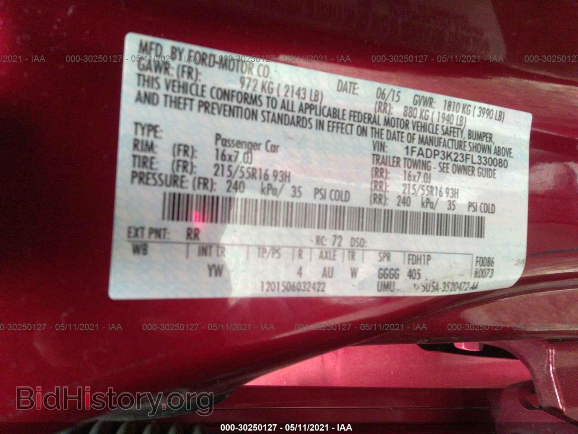 2015 FORD FOCUS - VIN: 1FADP3K23FL330080 - Фото 9