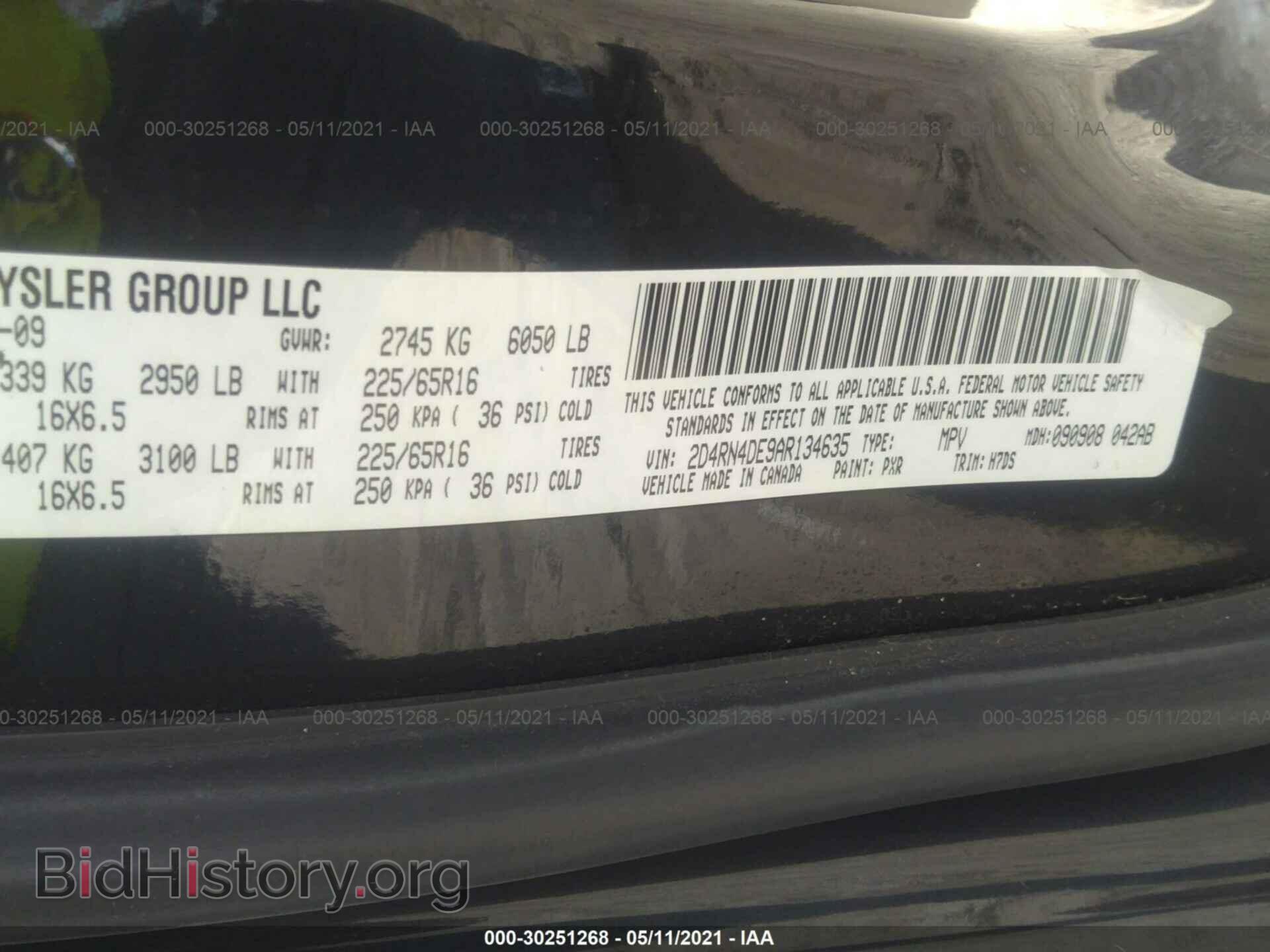 2010 DODGE GRAND CARAVAN - VIN: 2D4RN4DE9AR134635 - Фото 9