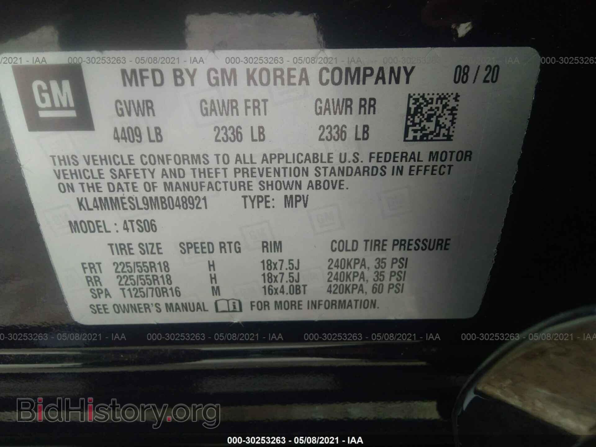 2021 BUICK ENCORE GX - VIN: KL4MMESL9MB048921 - Фото 9