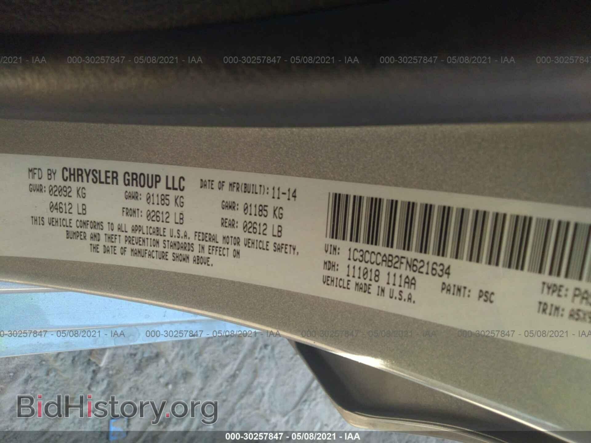 2015 CHRYSLER 200 - VIN: 1C3CCCAB2FN621634 - Фото 9