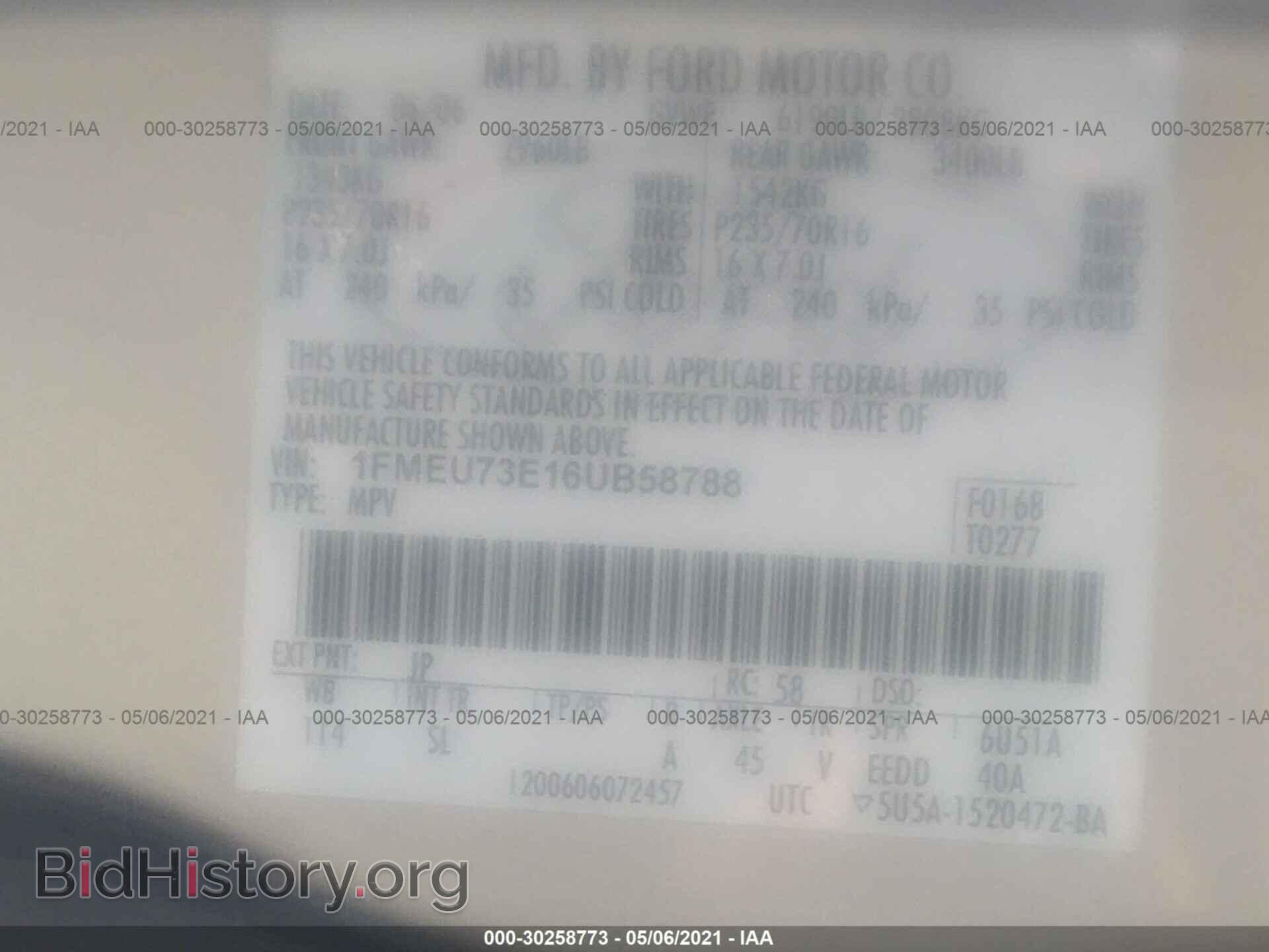 2006 FORD EXPLORER - VIN: 1FMEU73E16UB58788 - Фото 9