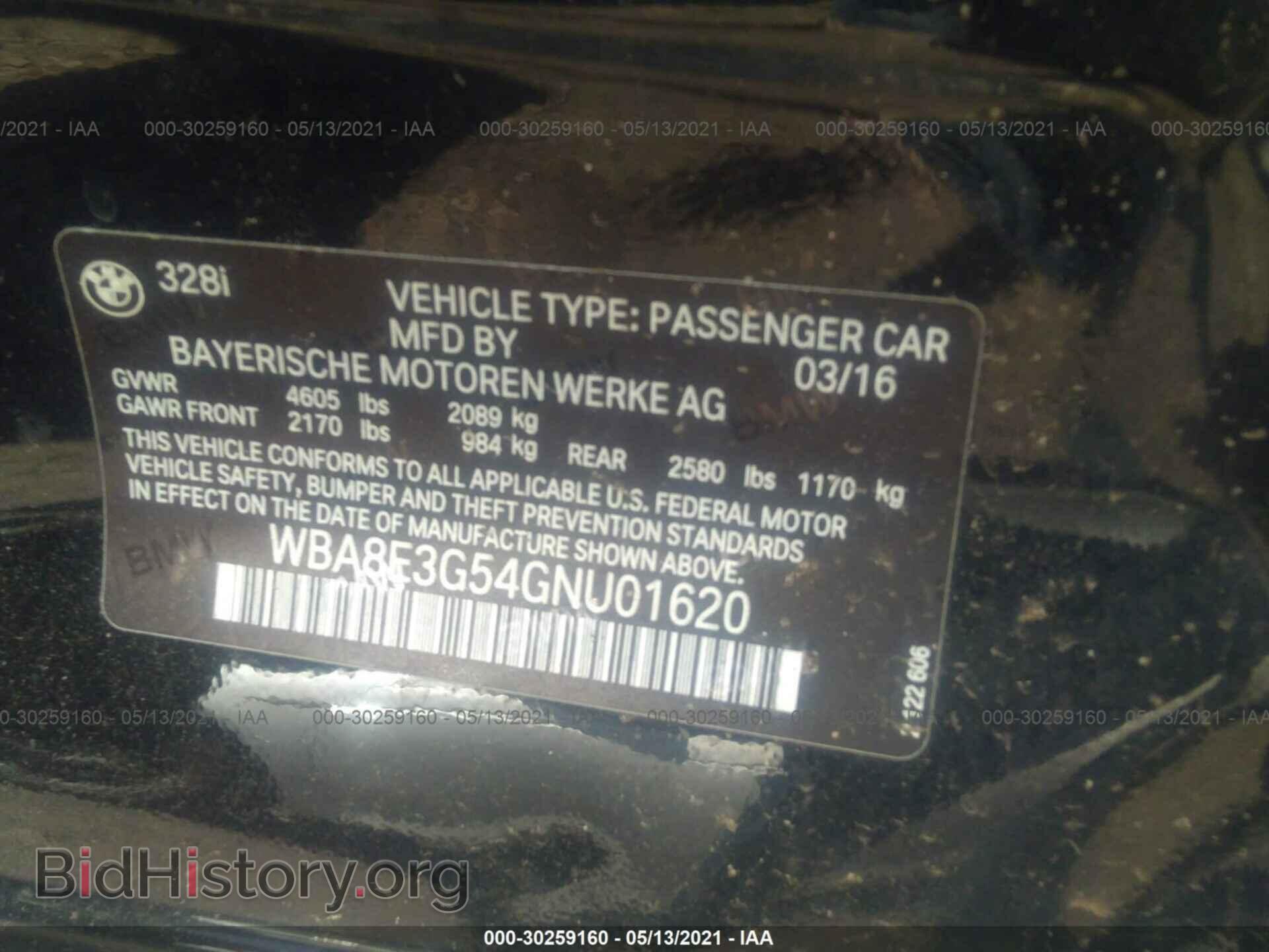 2016 BMW 3 SERIES - VIN: WBA8E3G54GNU01620 - Фото 9