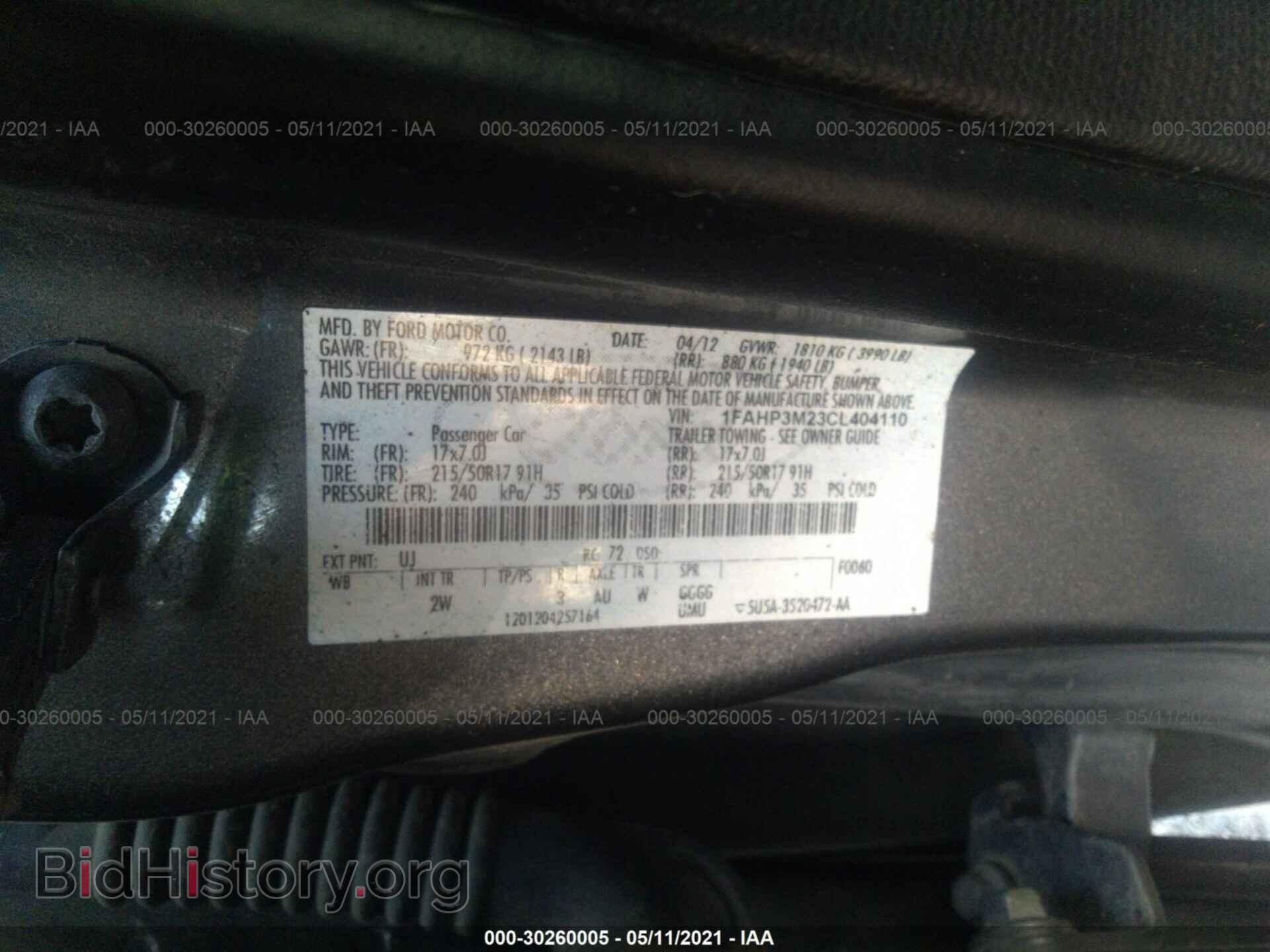 2012 FORD FOCUS - VIN: 1FAHP3M23CL404110 - Фото 9