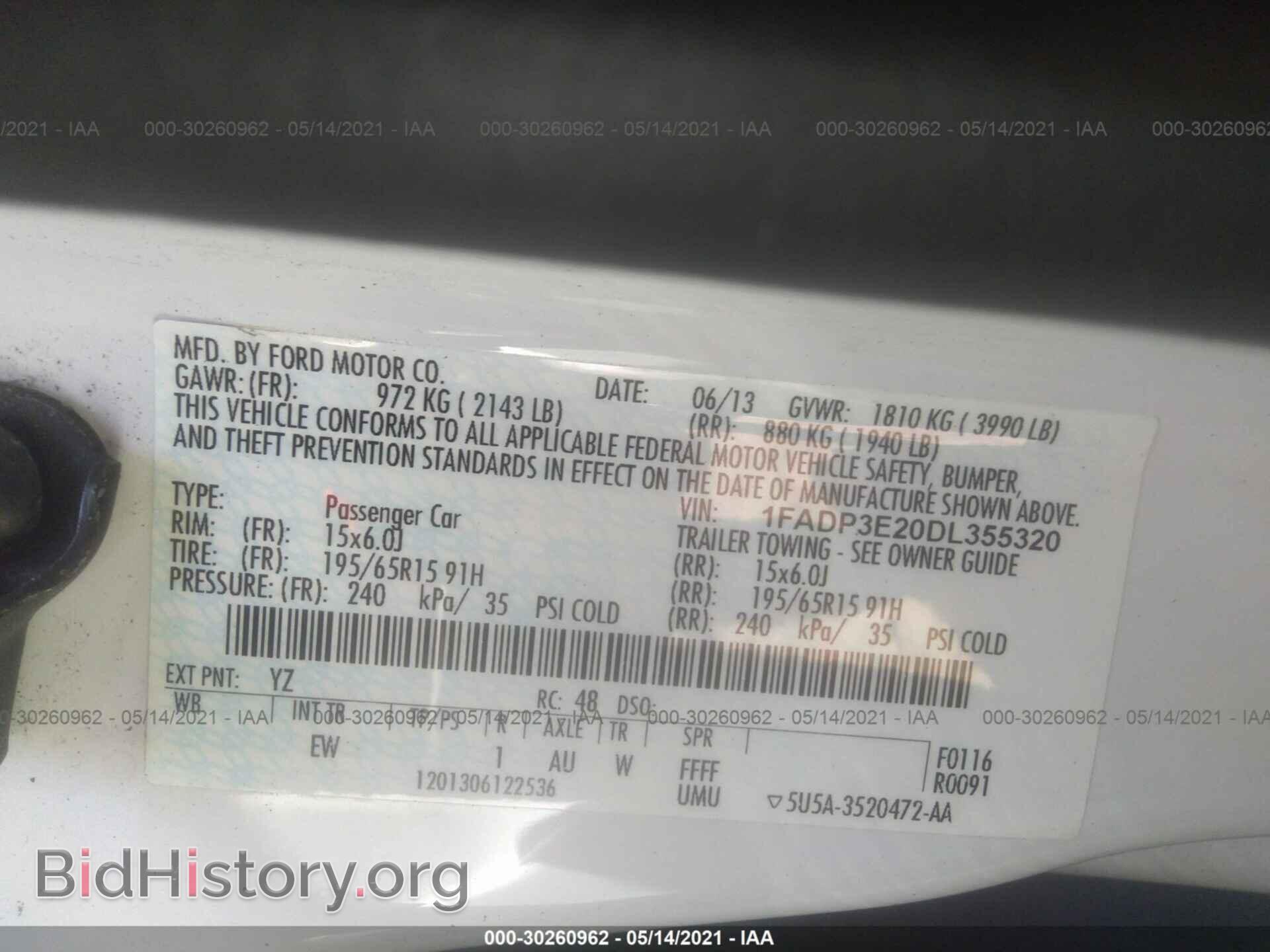 2013 FORD FOCUS - VIN: 1FADP3E20DL355320 - Фото 9