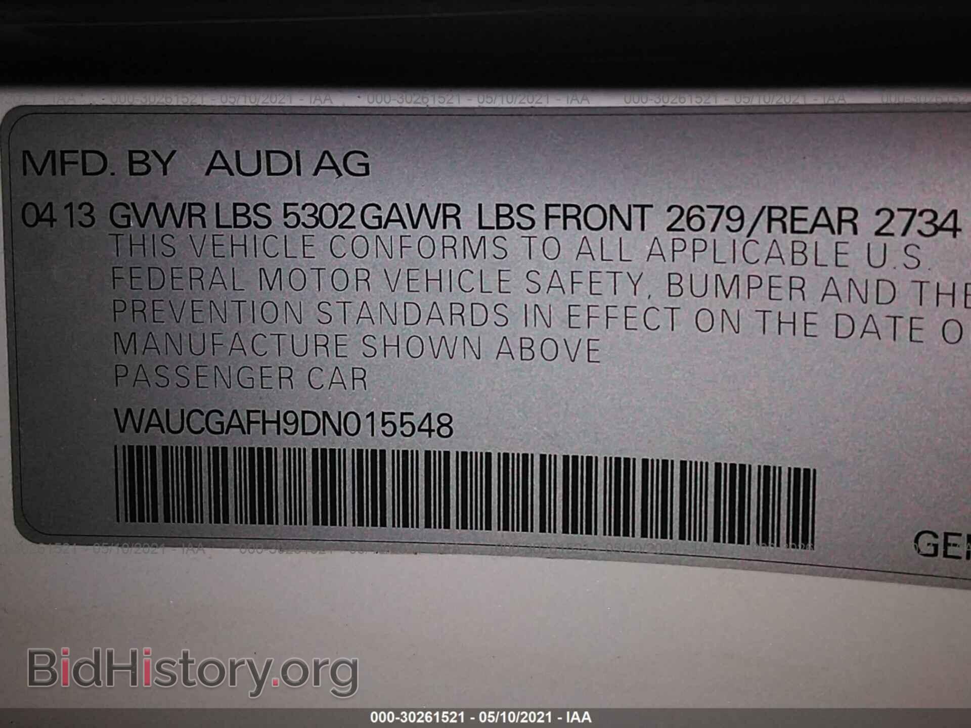 2013 AUDI S5 - VIN: WAUCGAFH9DN015548 - Photo 9