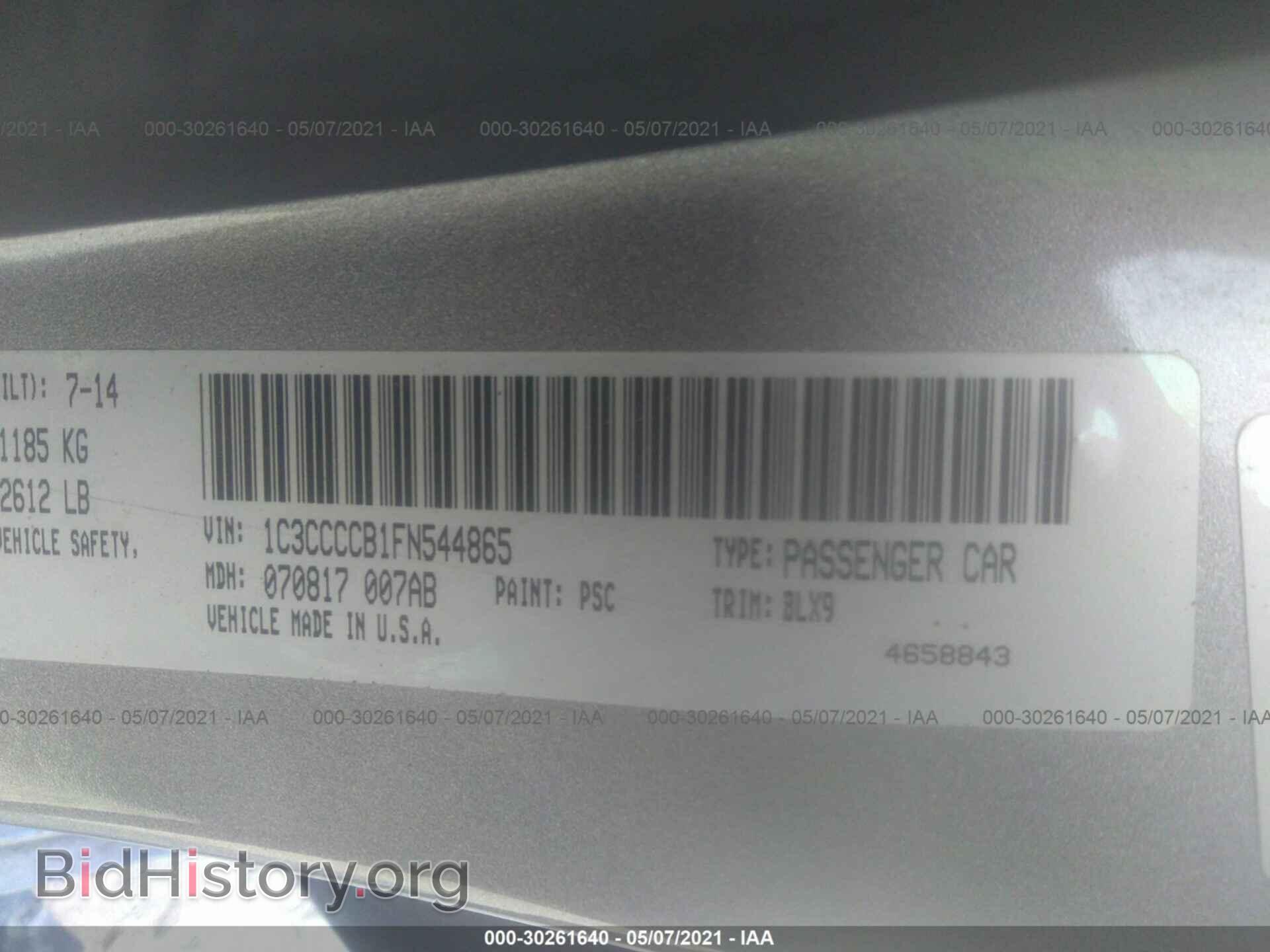 2015 CHRYSLER 200 - VIN: 1C3CCCCB1FN544865 - Photo 9