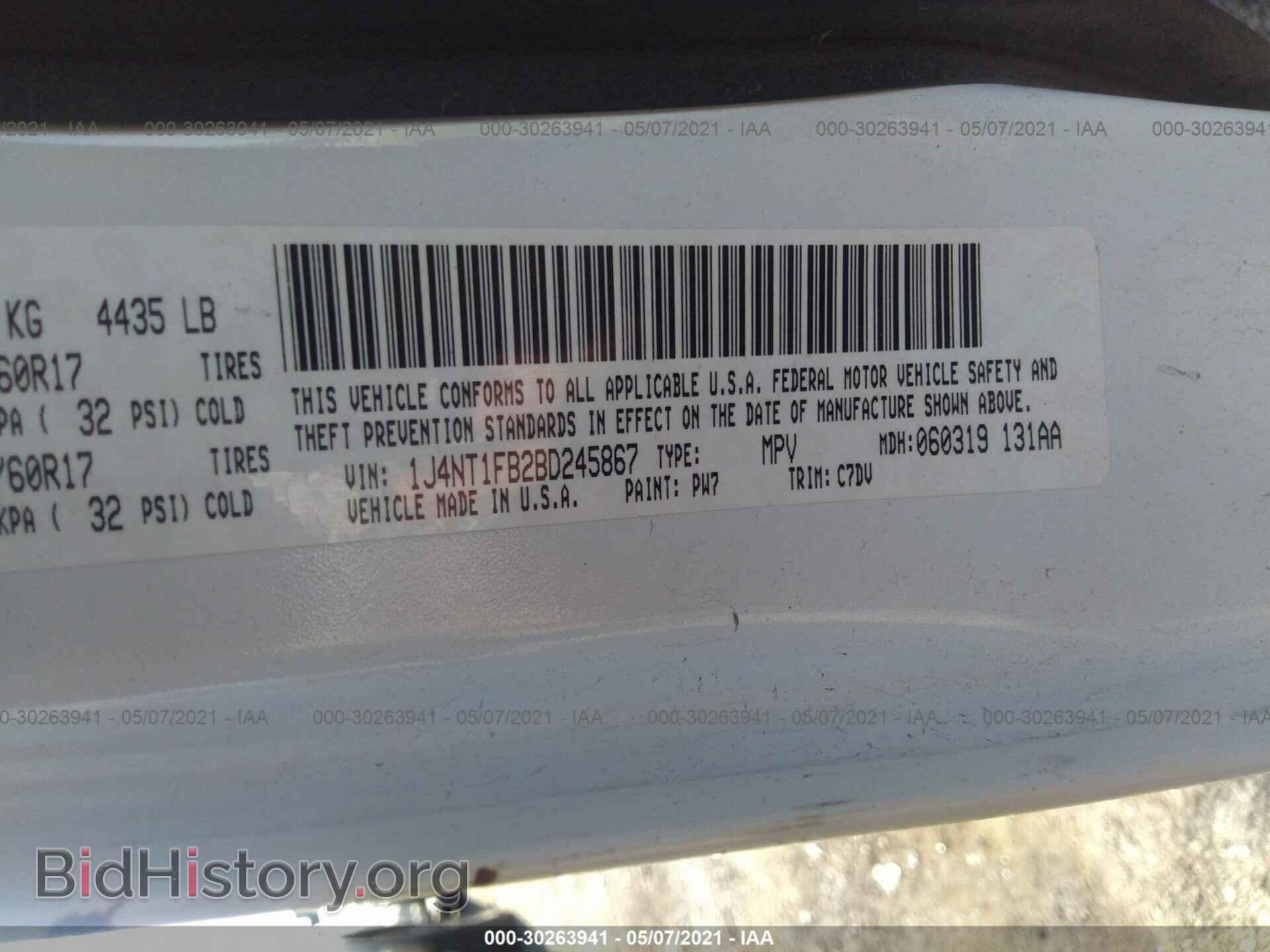 2011 JEEP COMPASS - VIN: 1J4NT1FB2BD245867 - Photo 9